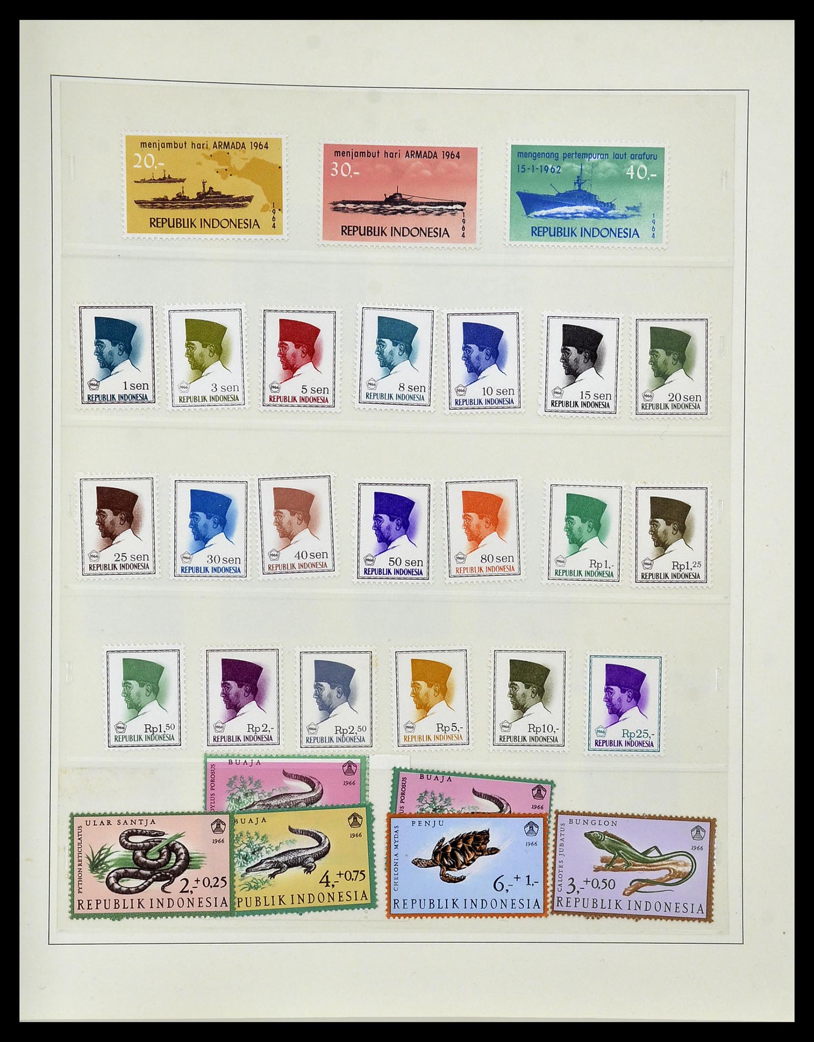 34538 030 - Postzegelverzameling 34538 Indonesië 1951-2005.