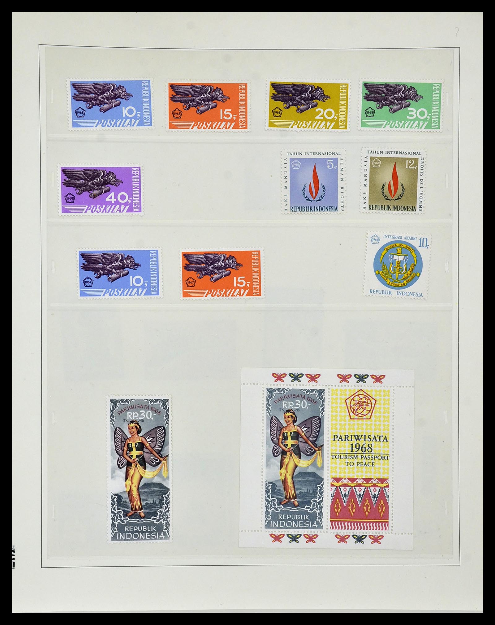 34538 035 - Postzegelverzameling 34538 Indonesië 1951-2005.
