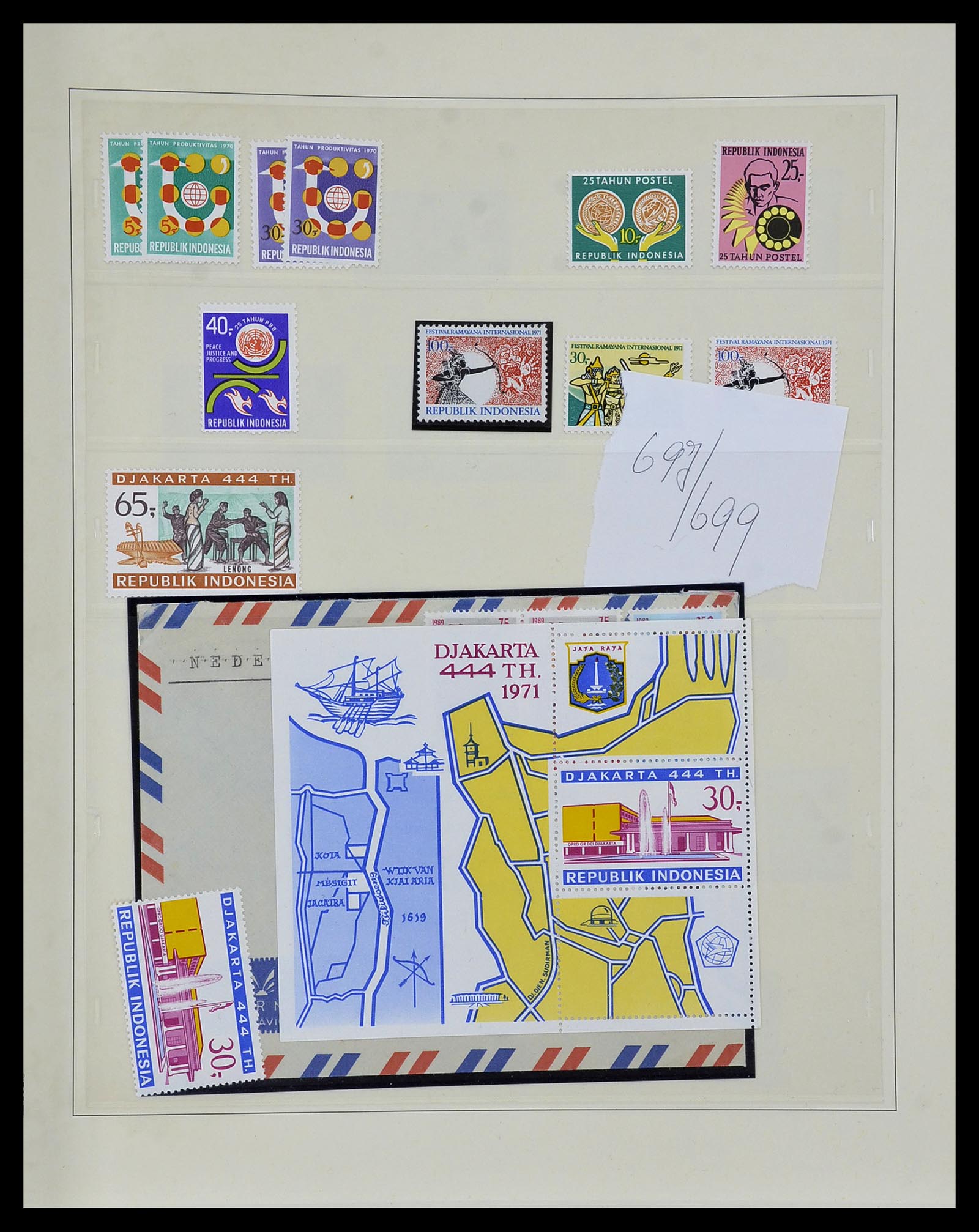 34538 042 - Postzegelverzameling 34538 Indonesië 1951-2005.