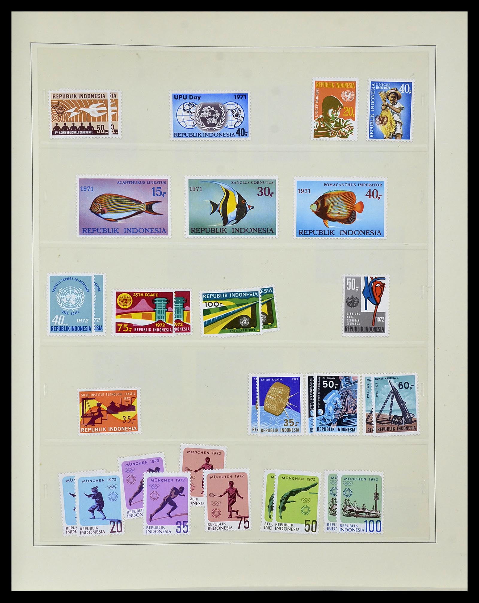 34538 043 - Postzegelverzameling 34538 Indonesië 1951-2005.