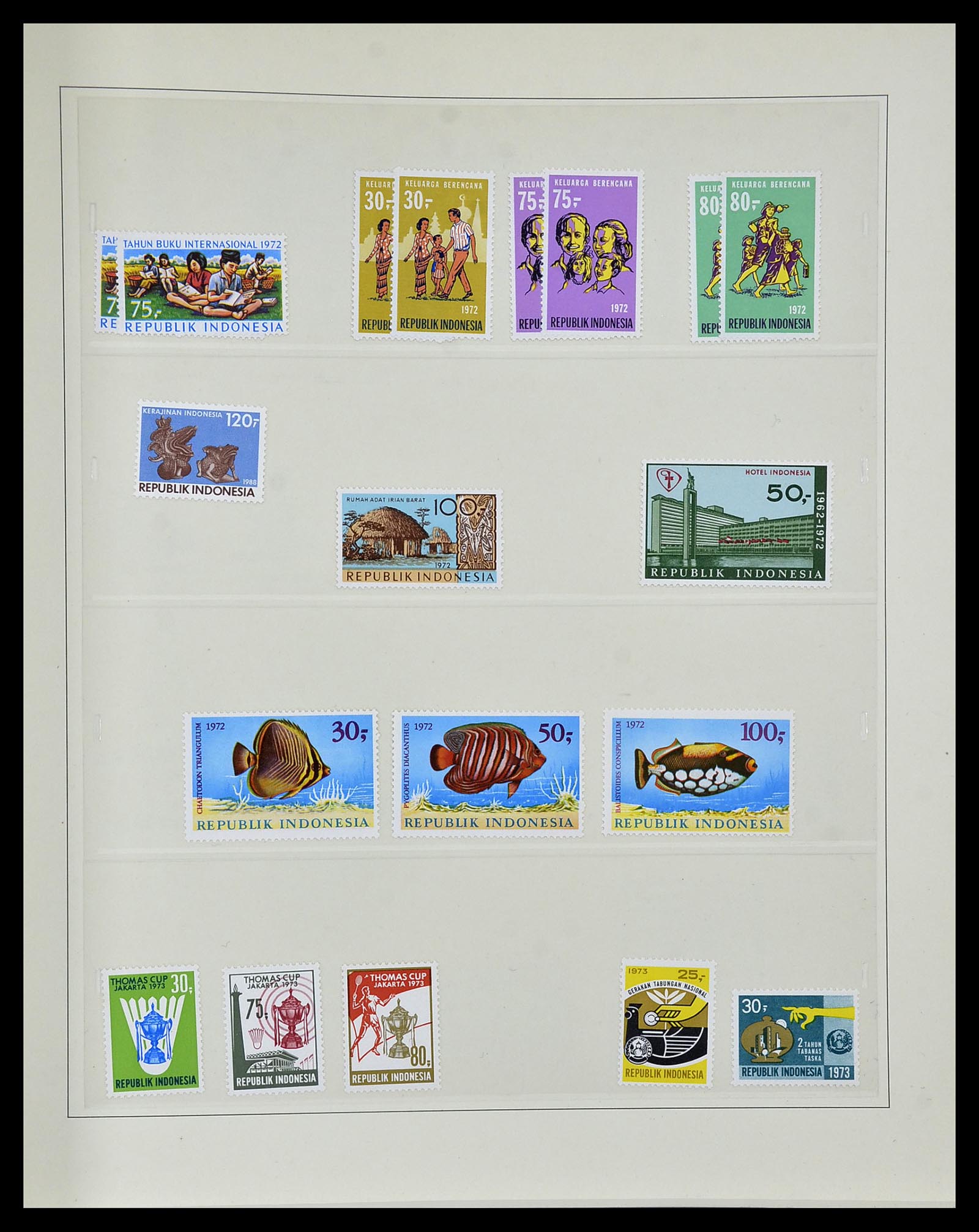 34538 044 - Postzegelverzameling 34538 Indonesië 1951-2005.