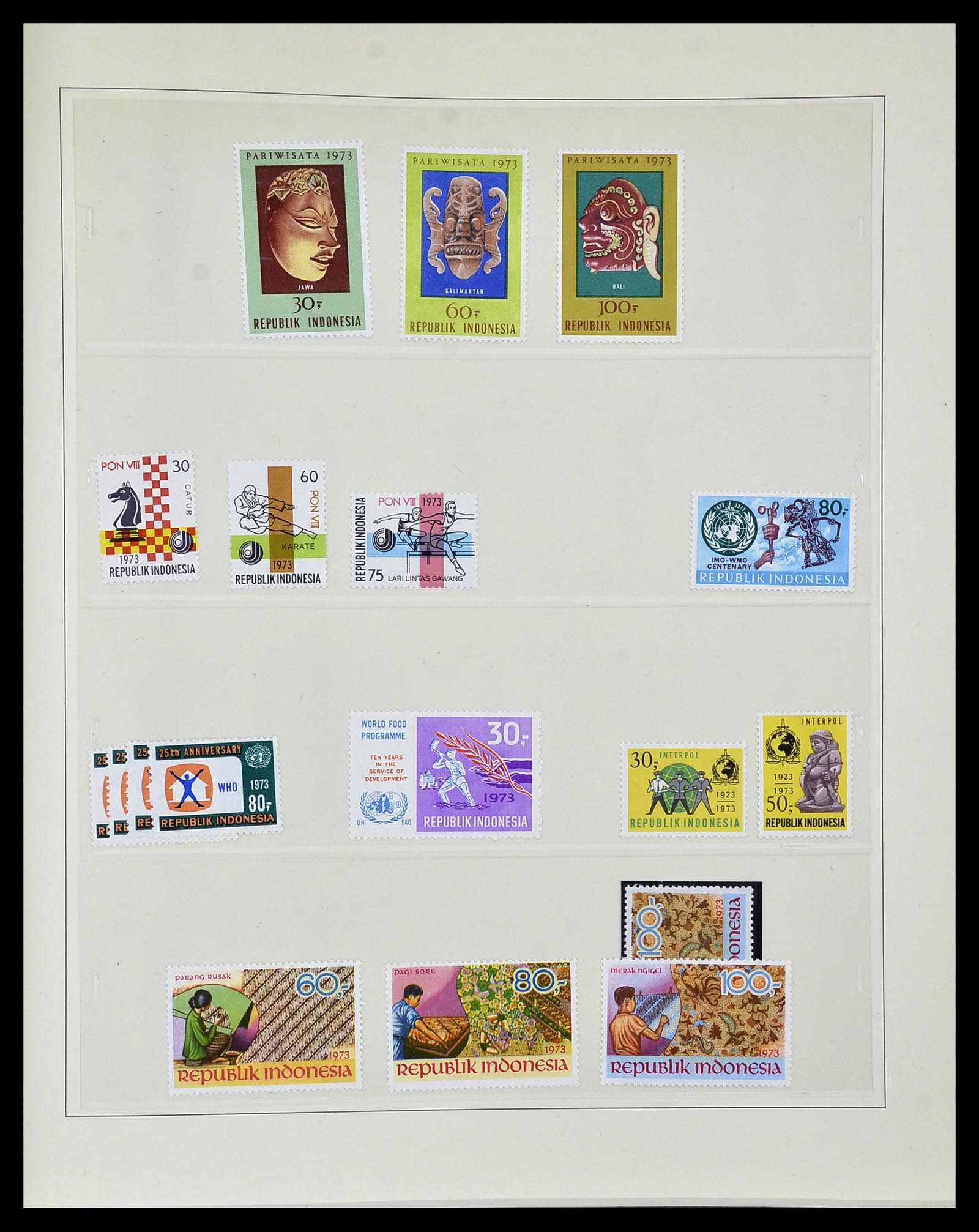 34538 045 - Postzegelverzameling 34538 Indonesië 1951-2005.
