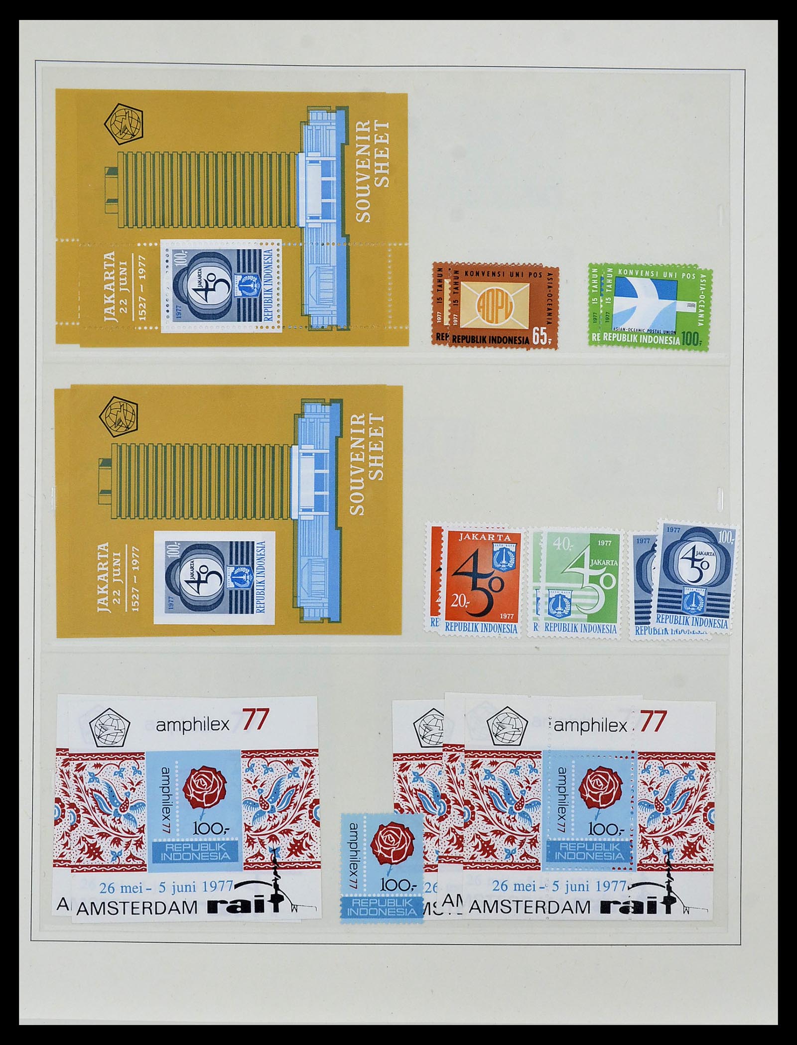 34538 053 - Postzegelverzameling 34538 Indonesië 1951-2005.