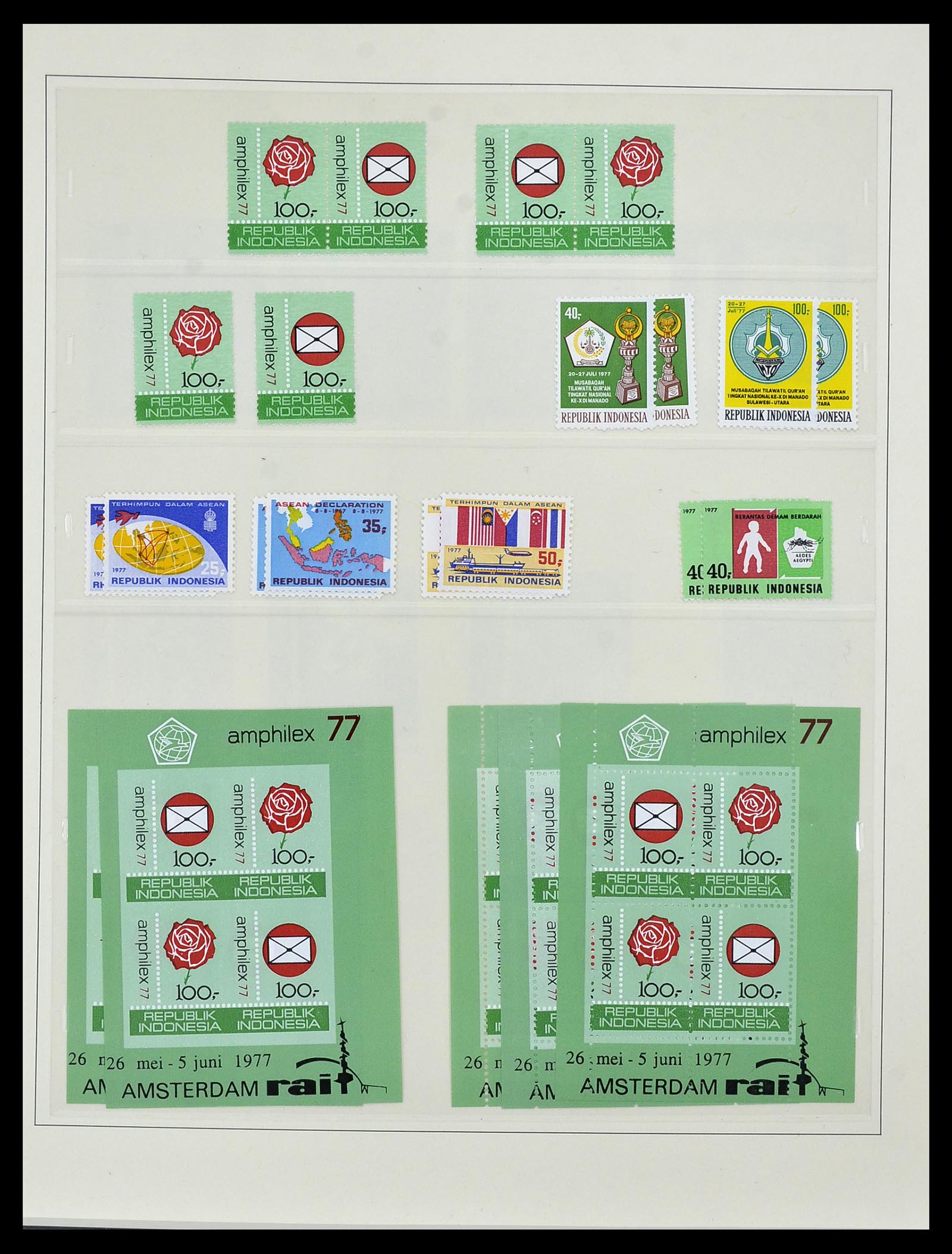 34538 054 - Postzegelverzameling 34538 Indonesië 1951-2005.