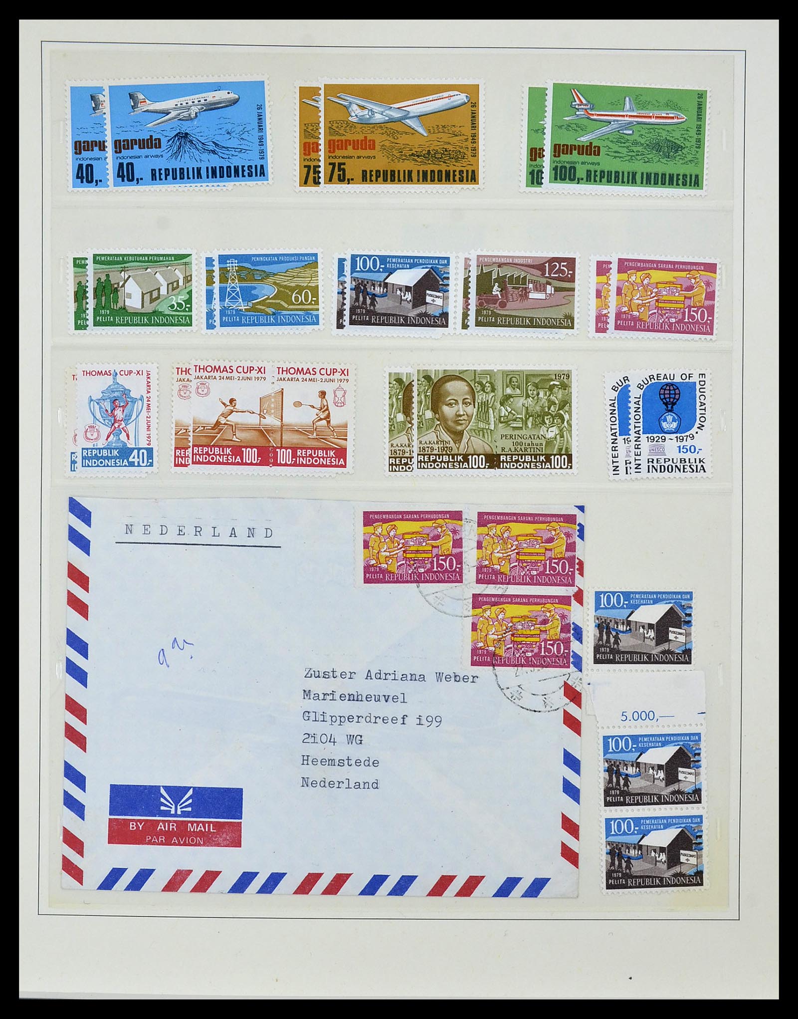 34538 060 - Postzegelverzameling 34538 Indonesië 1951-2005.