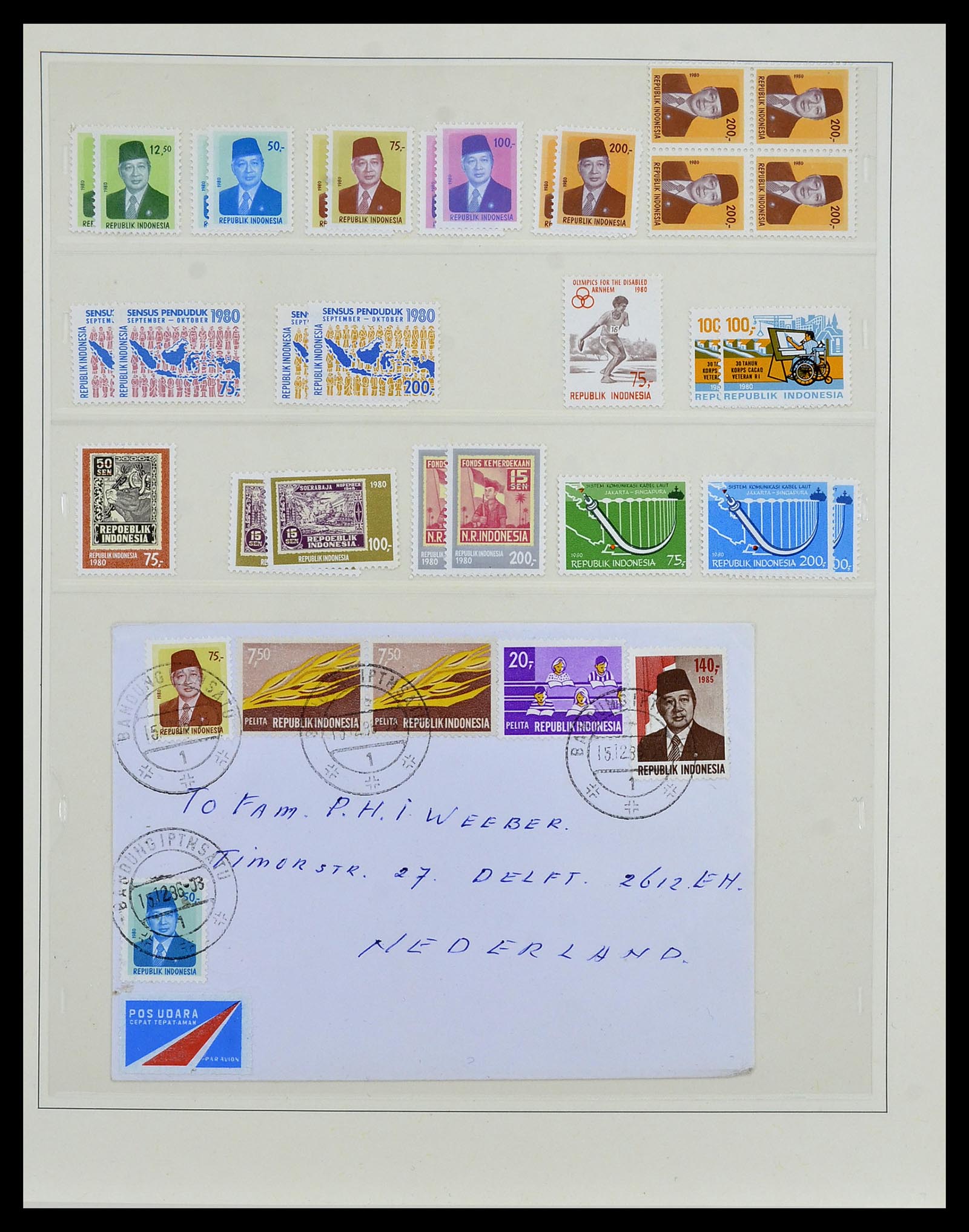 34538 064 - Postzegelverzameling 34538 Indonesië 1951-2005.