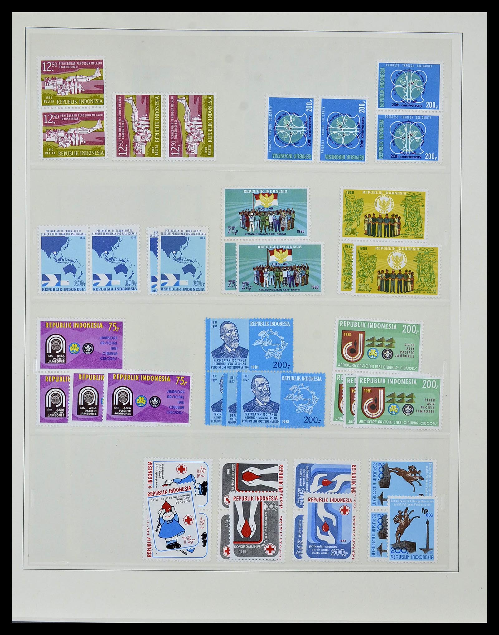 34538 068 - Postzegelverzameling 34538 Indonesië 1951-2005.