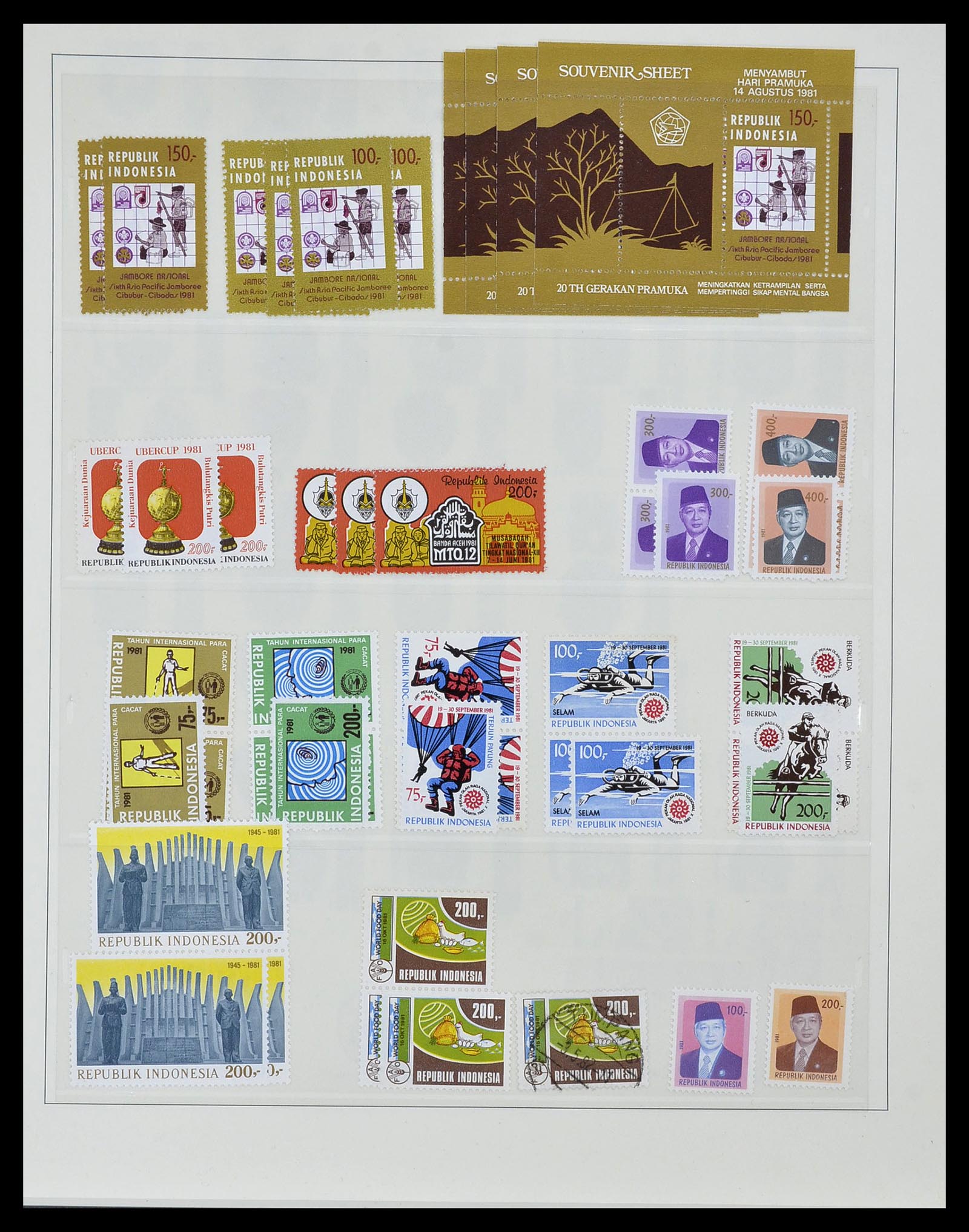 34538 070 - Postzegelverzameling 34538 Indonesië 1951-2005.