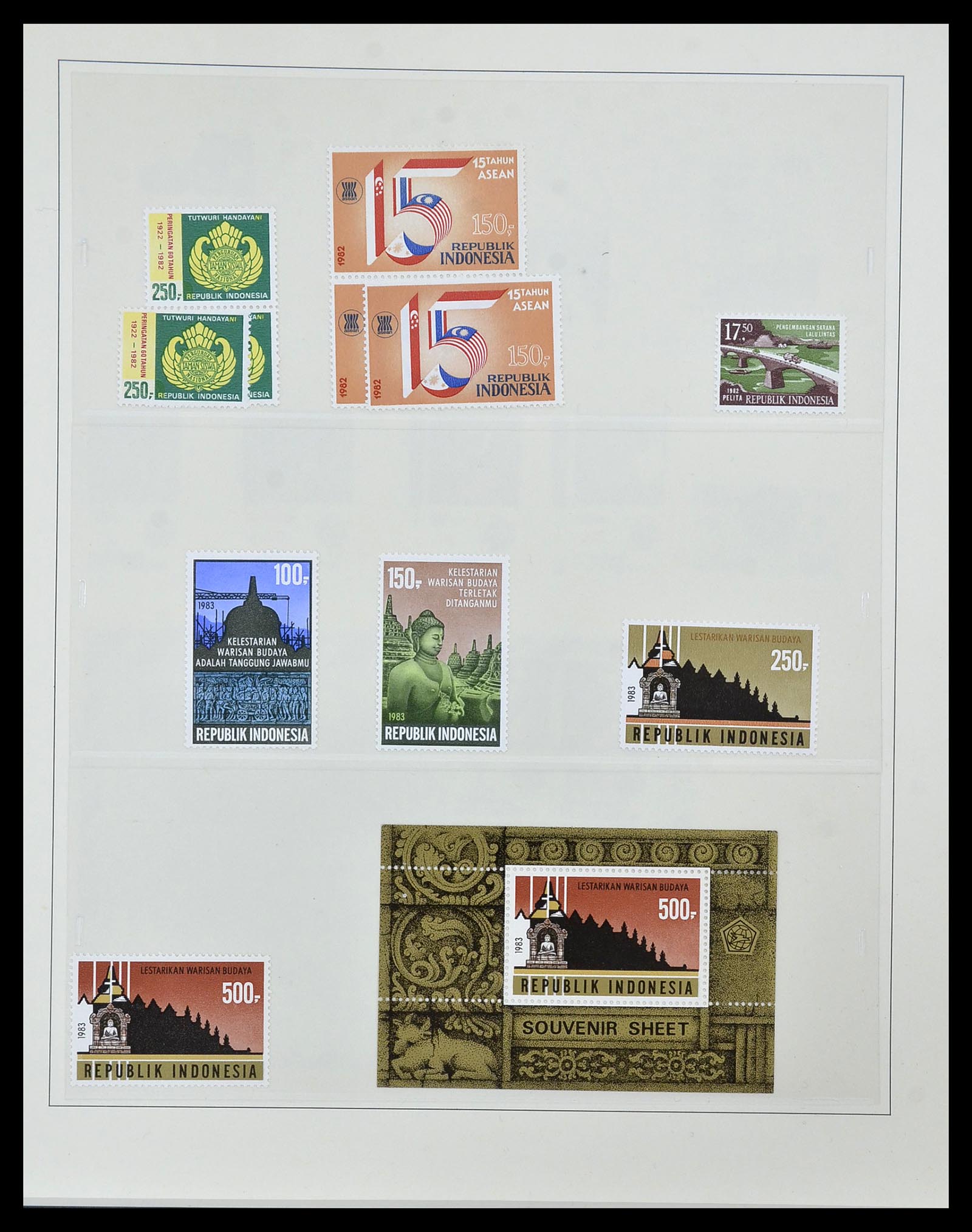 34538 076 - Postzegelverzameling 34538 Indonesië 1951-2005.
