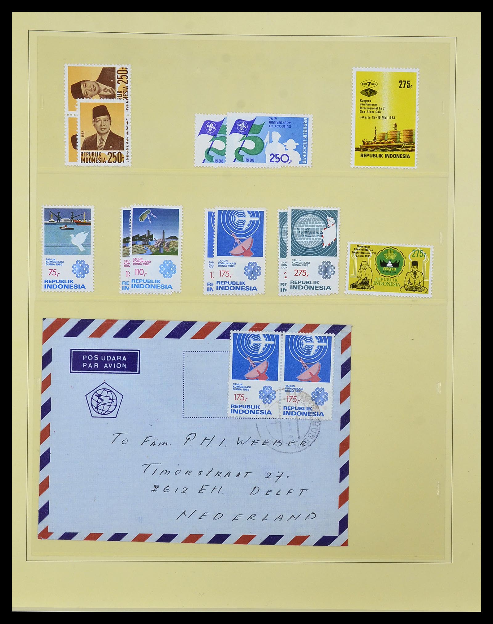 34538 077 - Postzegelverzameling 34538 Indonesië 1951-2005.