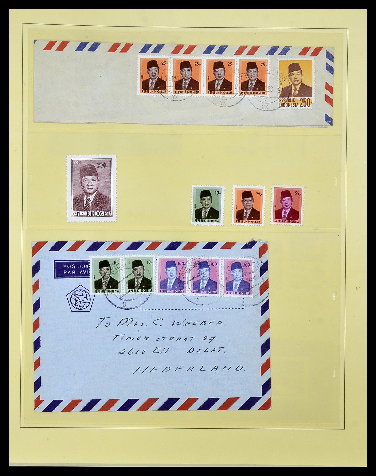 34538 078 - Postzegelverzameling 34538 Indonesië 1951-2005.