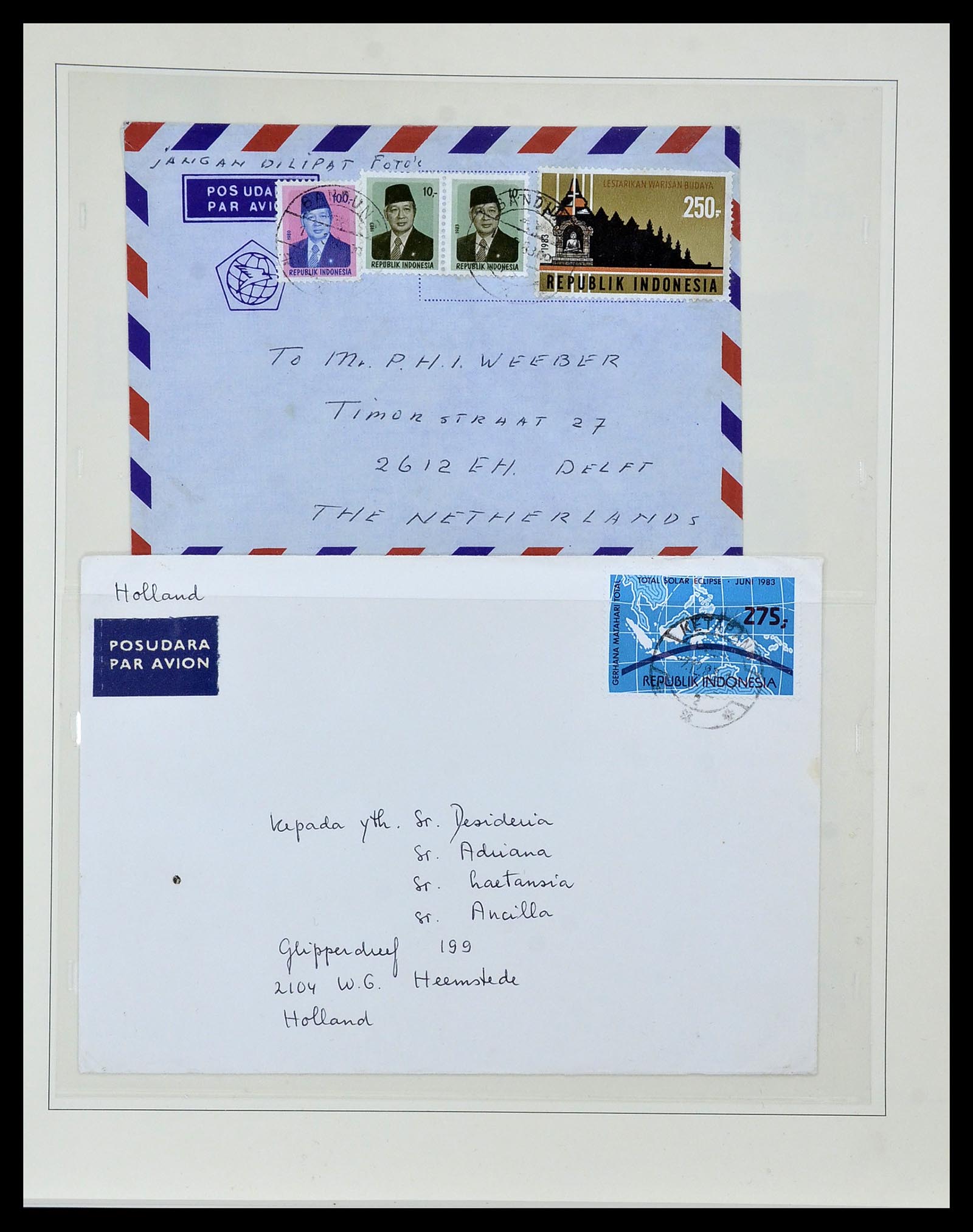 34538 080 - Postzegelverzameling 34538 Indonesië 1951-2005.