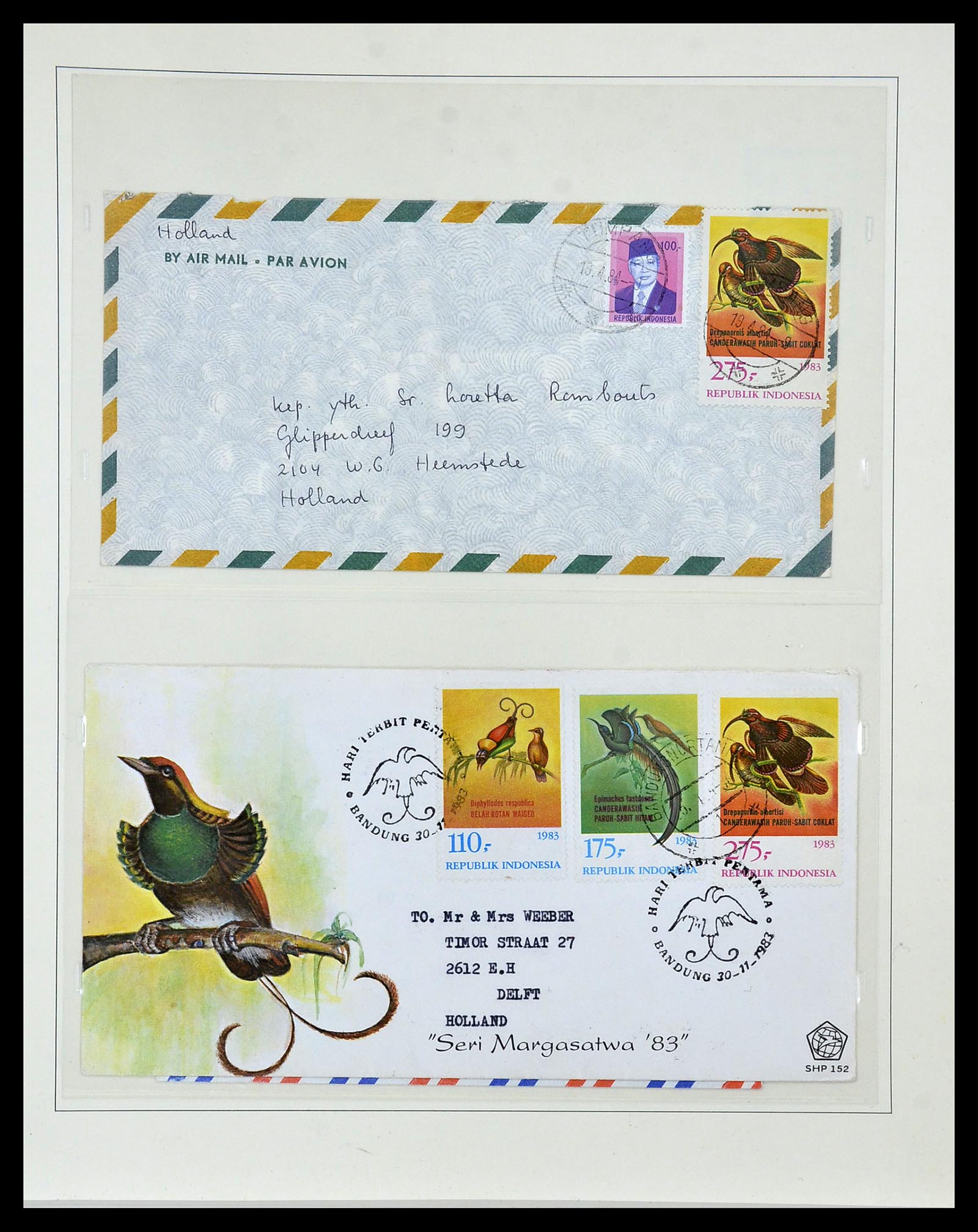 34538 084 - Postzegelverzameling 34538 Indonesië 1951-2005.