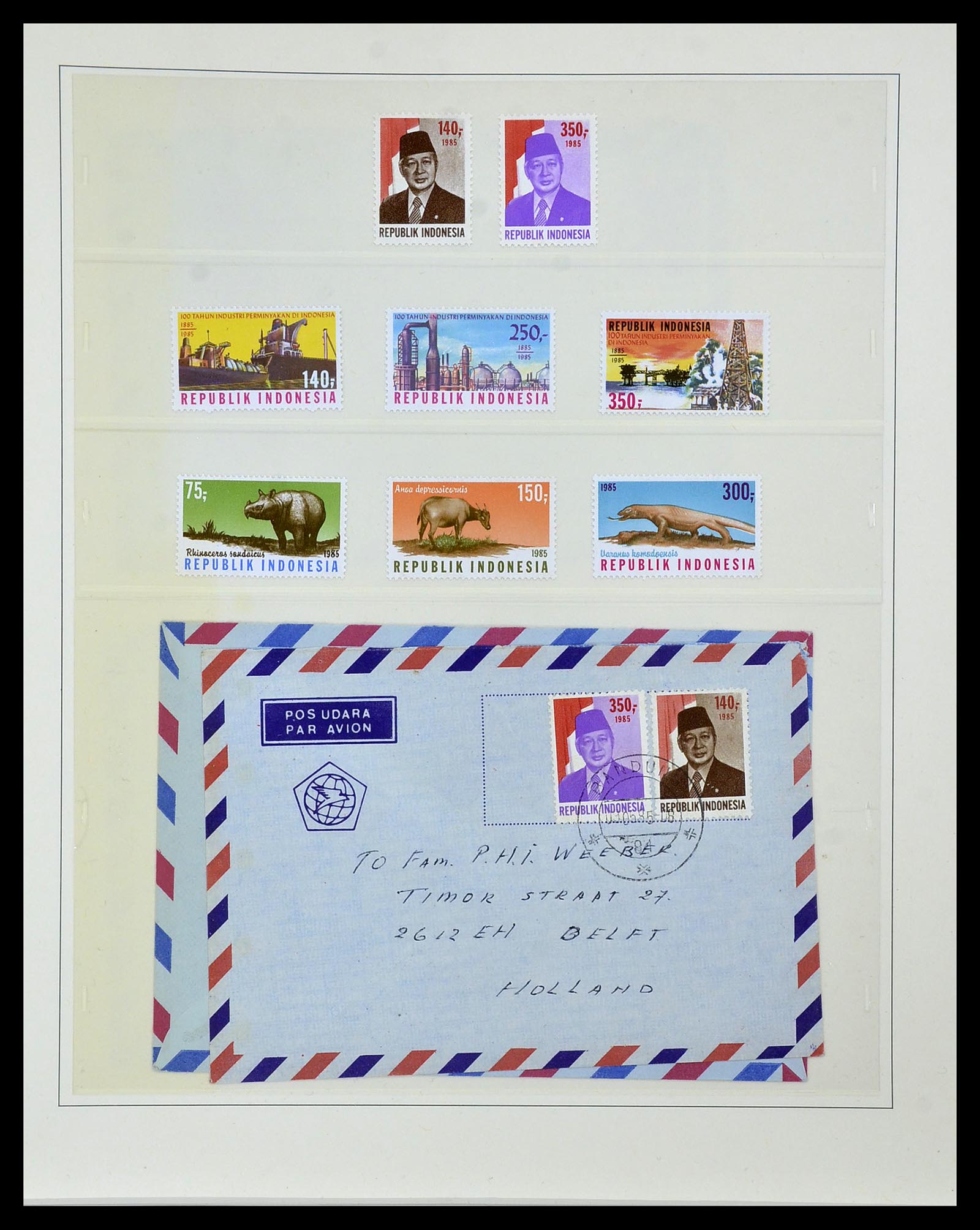 34538 089 - Postzegelverzameling 34538 Indonesië 1951-2005.