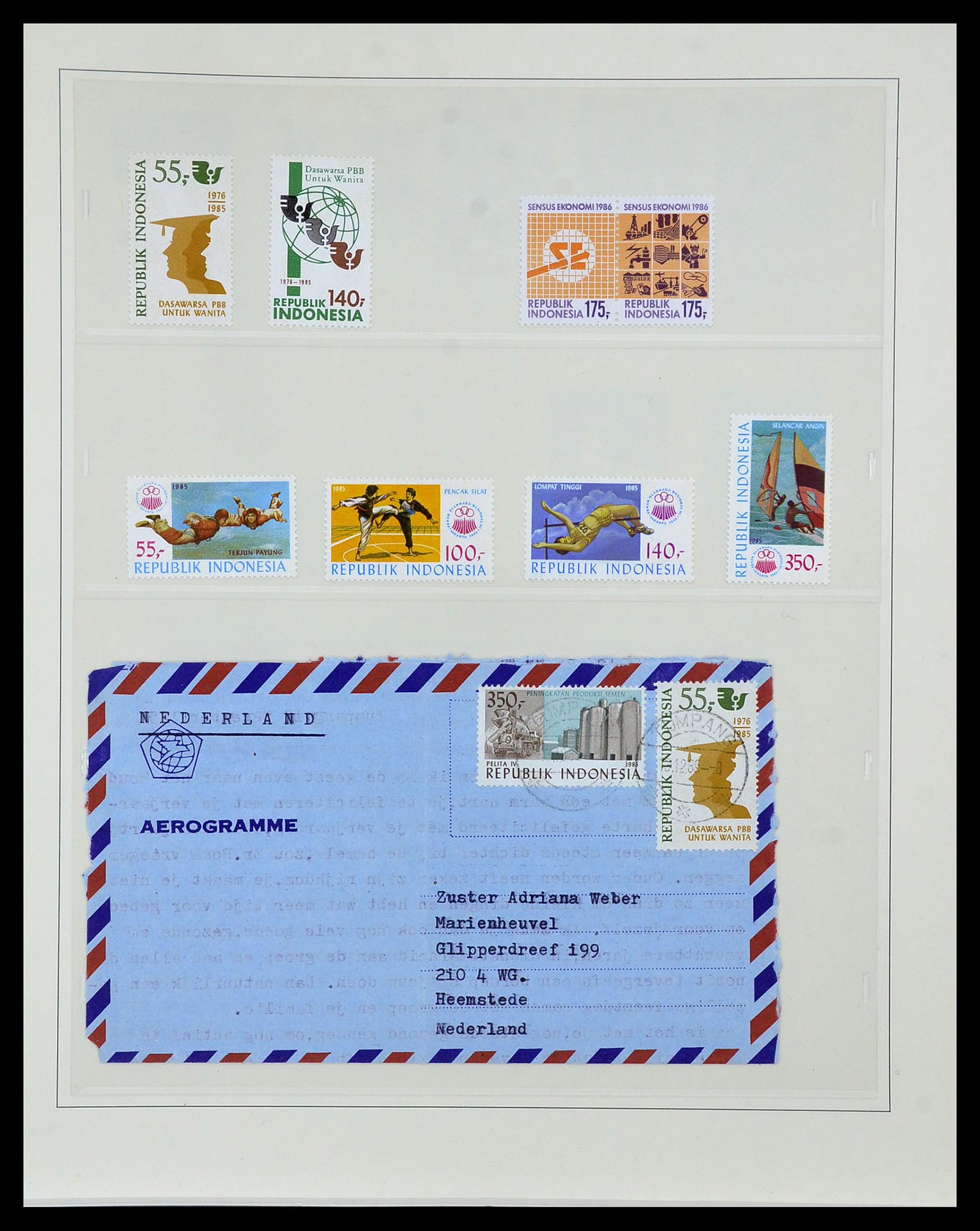 34538 091 - Postzegelverzameling 34538 Indonesië 1951-2005.