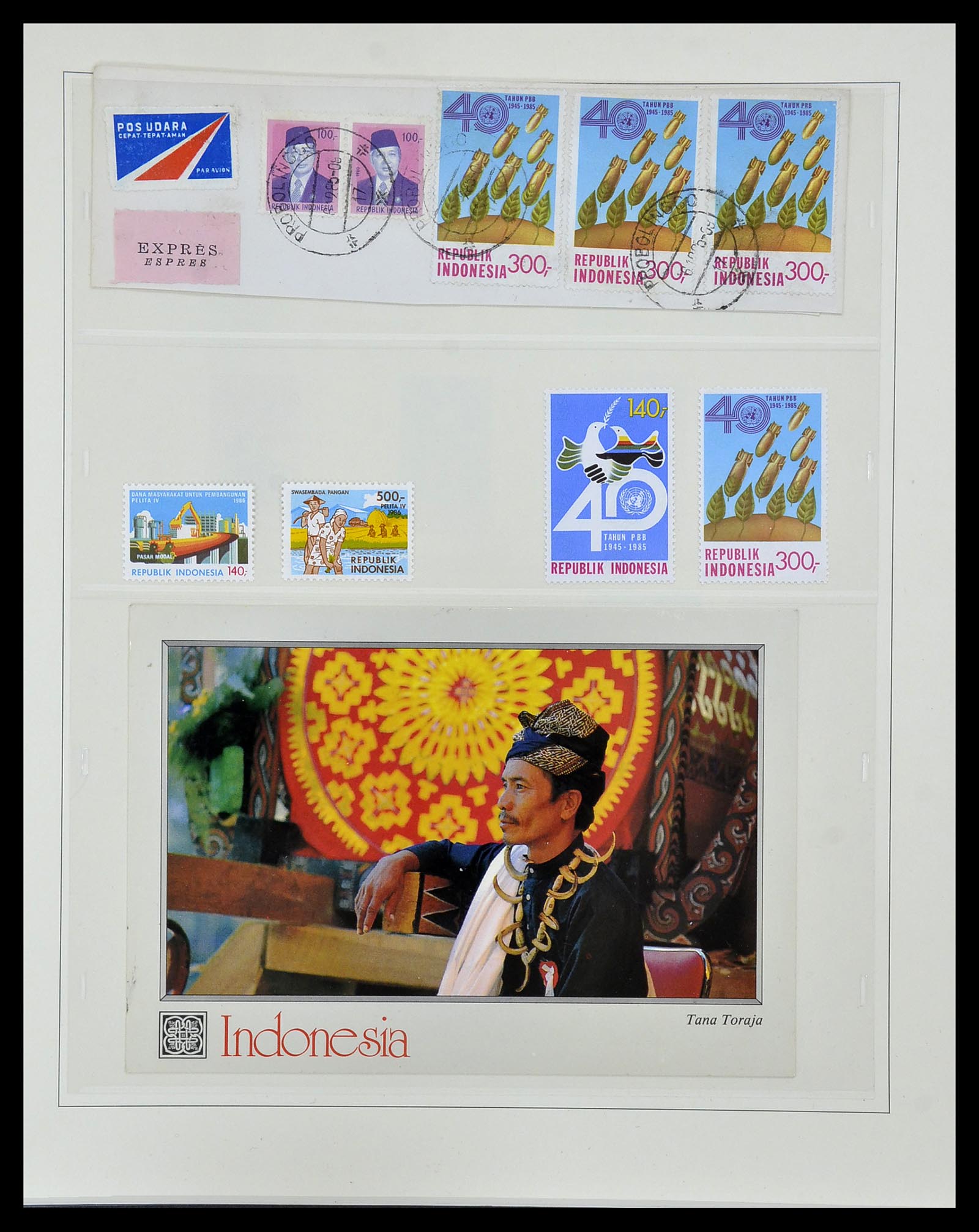 34538 092 - Postzegelverzameling 34538 Indonesië 1951-2005.