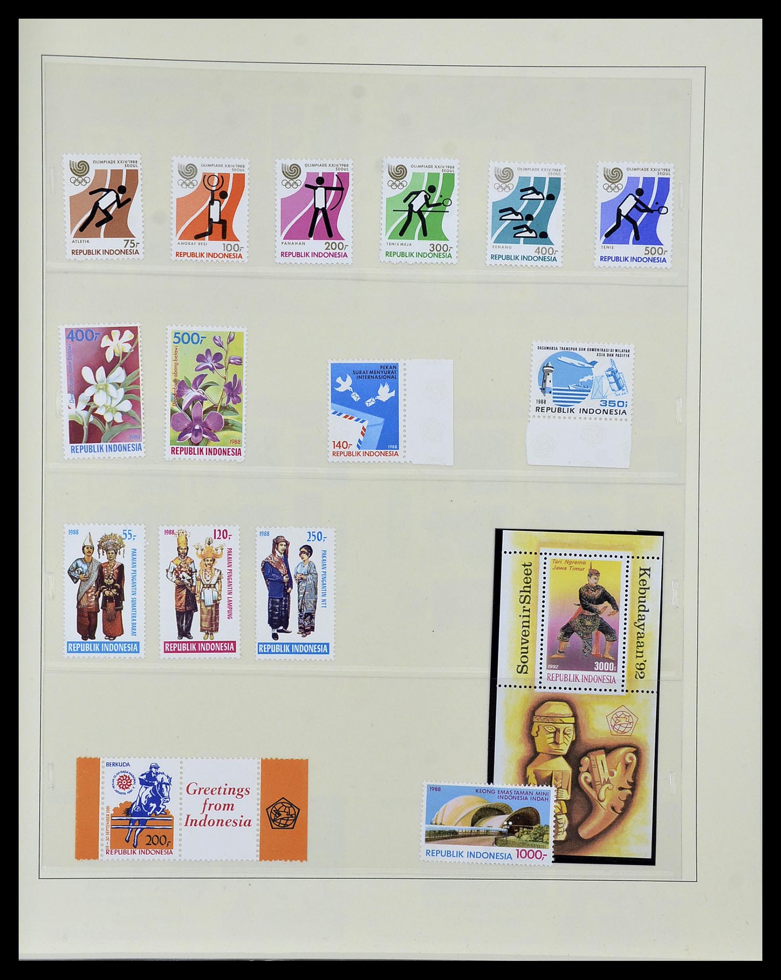 34538 099 - Postzegelverzameling 34538 Indonesië 1951-2005.