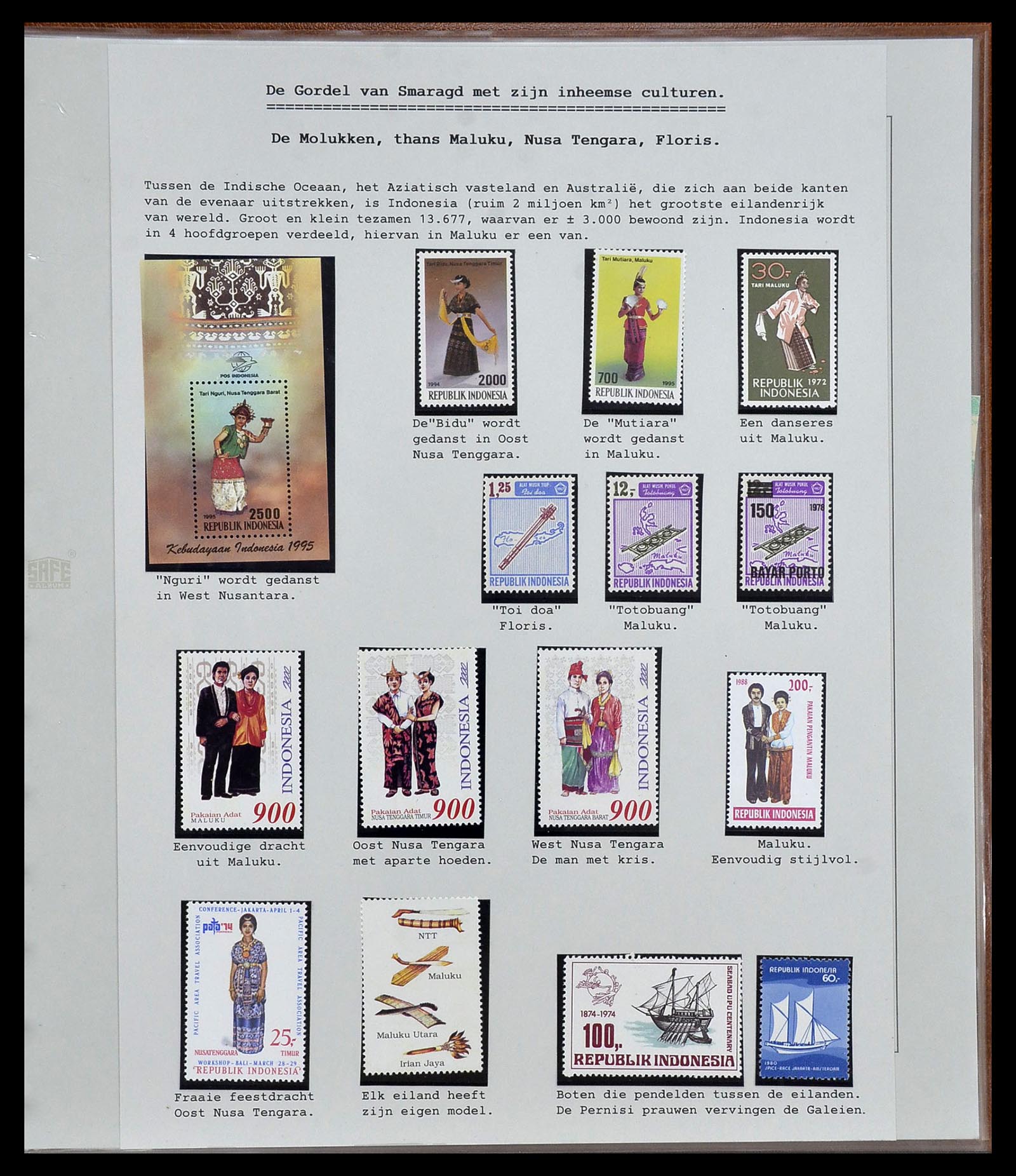 34538 209 - Postzegelverzameling 34538 Indonesië 1951-2005.