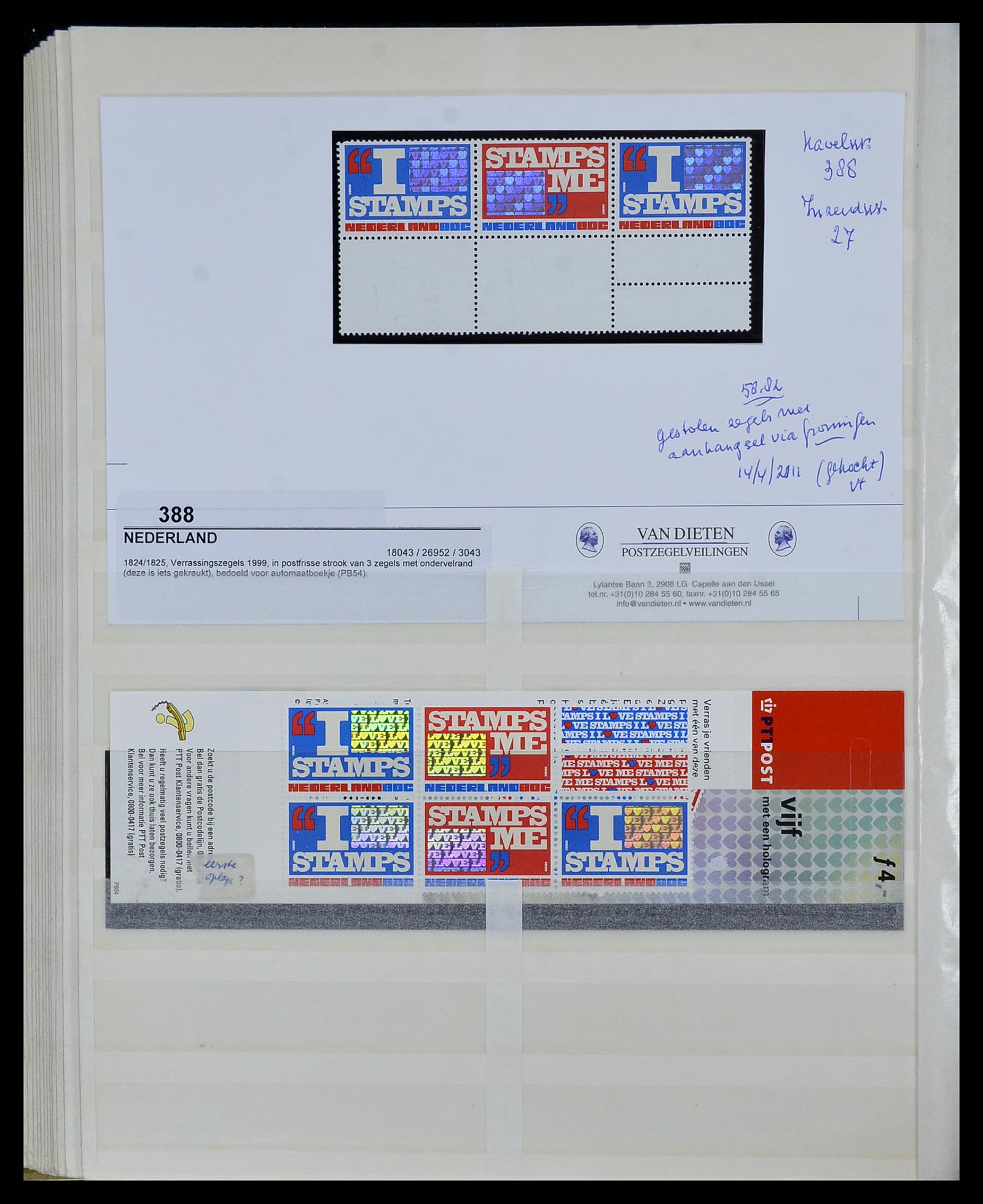 34540 018 - Stamp Collection 34540 Netherlands forgeries 1852-2004.