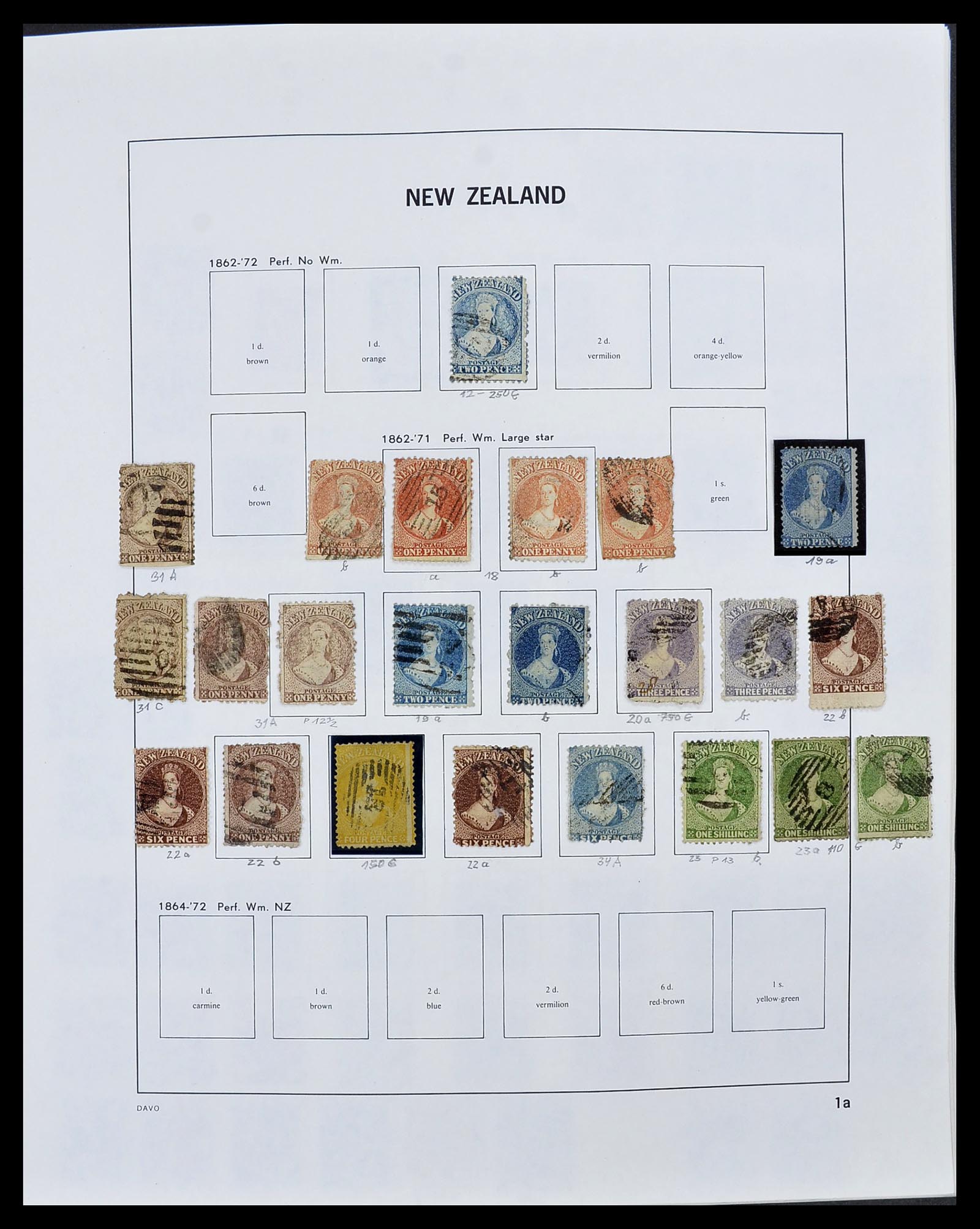 34542 002 - Postzegelverzameling 34542 Nieuw Zeeland 1855-1988.