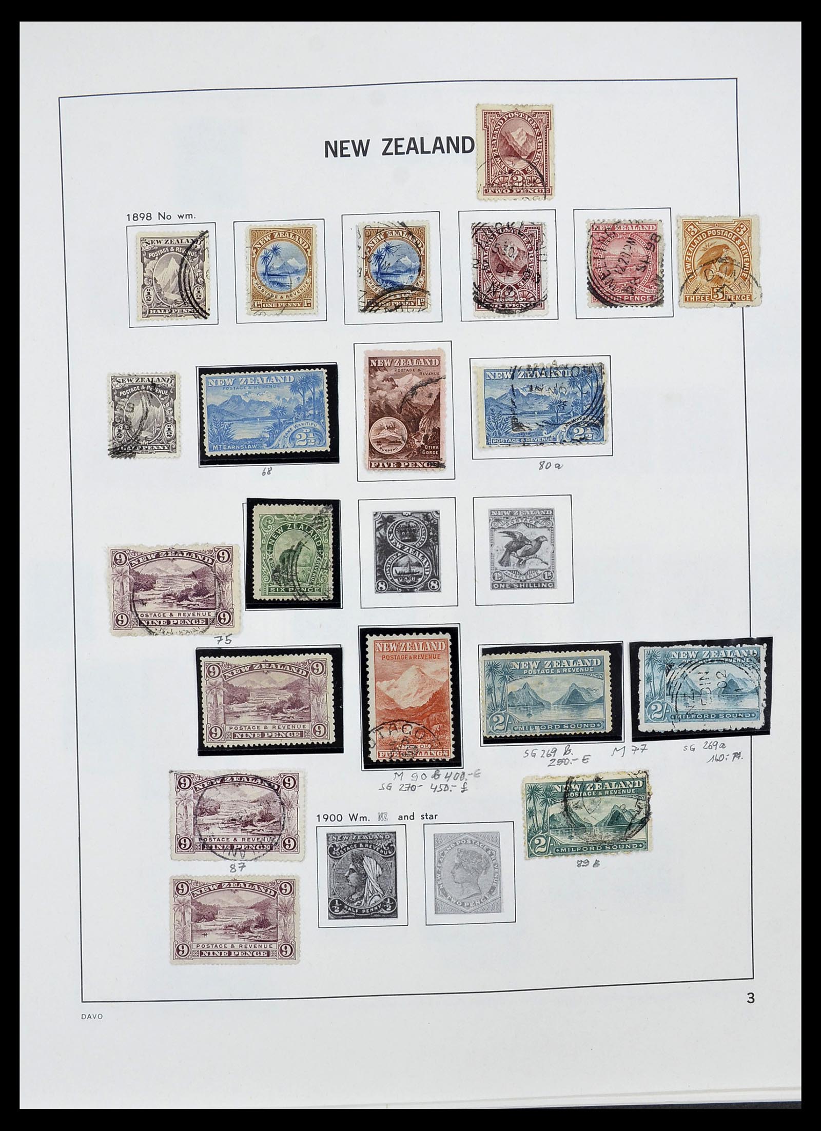 34542 004 - Postzegelverzameling 34542 Nieuw Zeeland 1855-1988.