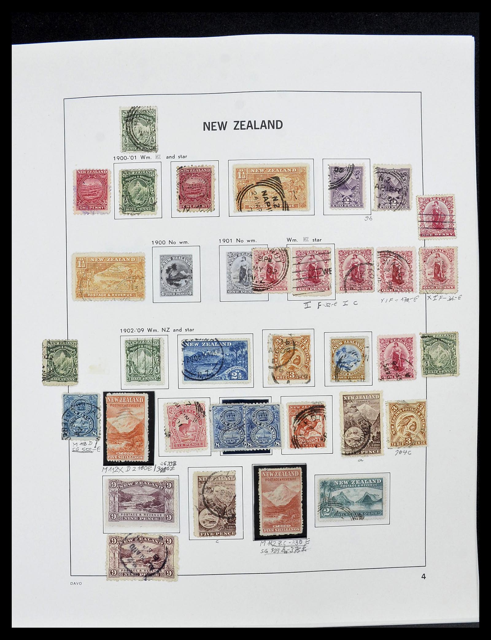 34542 005 - Postzegelverzameling 34542 Nieuw Zeeland 1855-1988.
