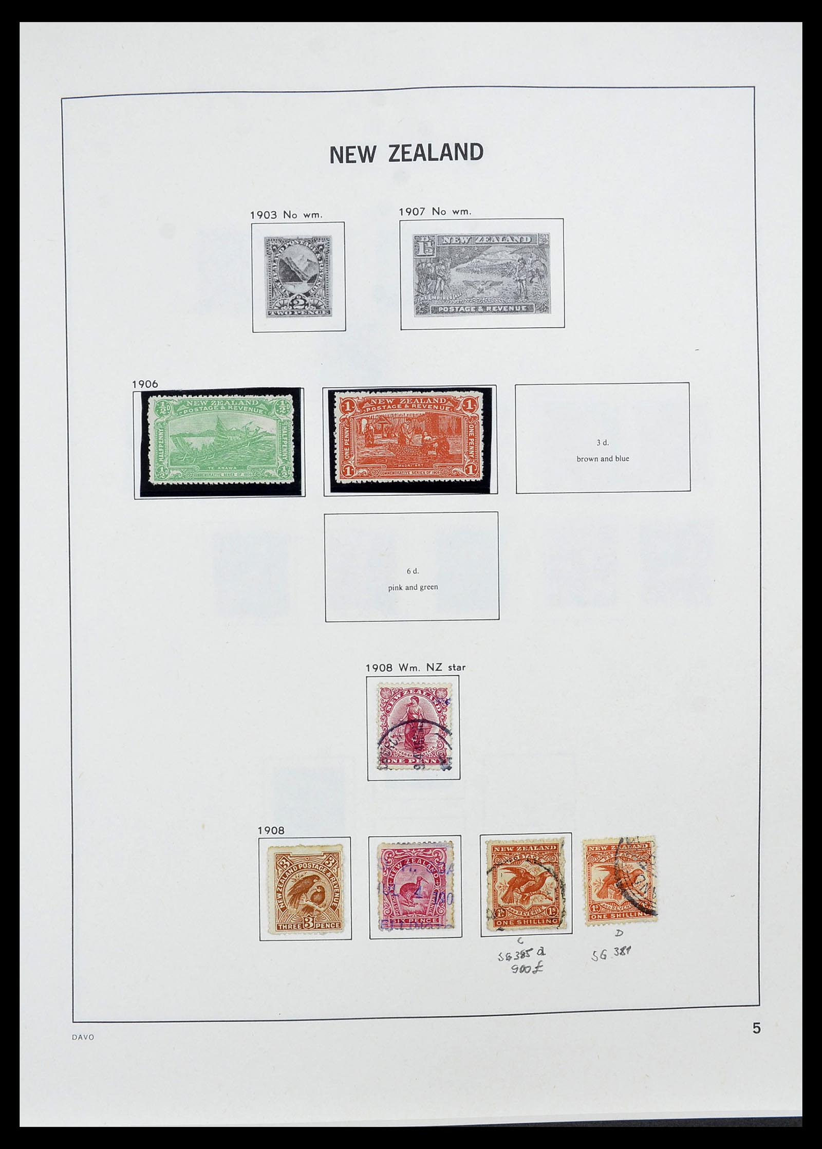 34542 006 - Postzegelverzameling 34542 Nieuw Zeeland 1855-1988.