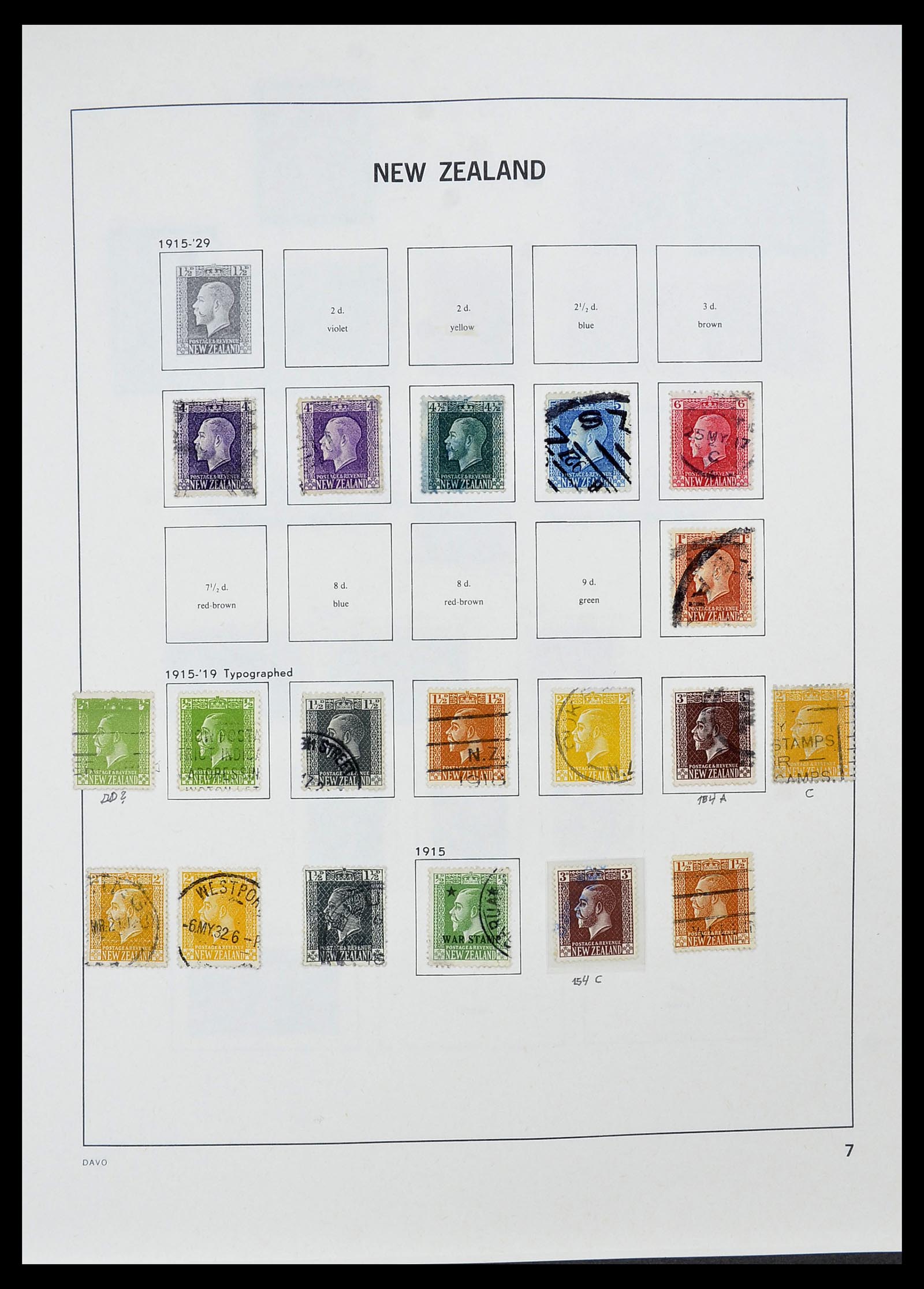 34542 008 - Postzegelverzameling 34542 Nieuw Zeeland 1855-1988.