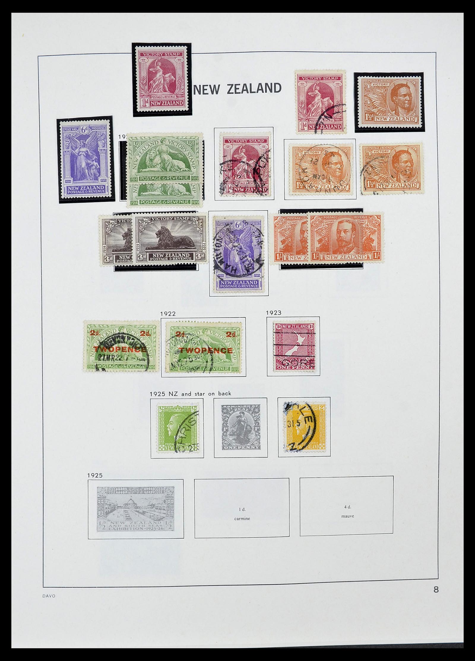 34542 009 - Postzegelverzameling 34542 Nieuw Zeeland 1855-1988.