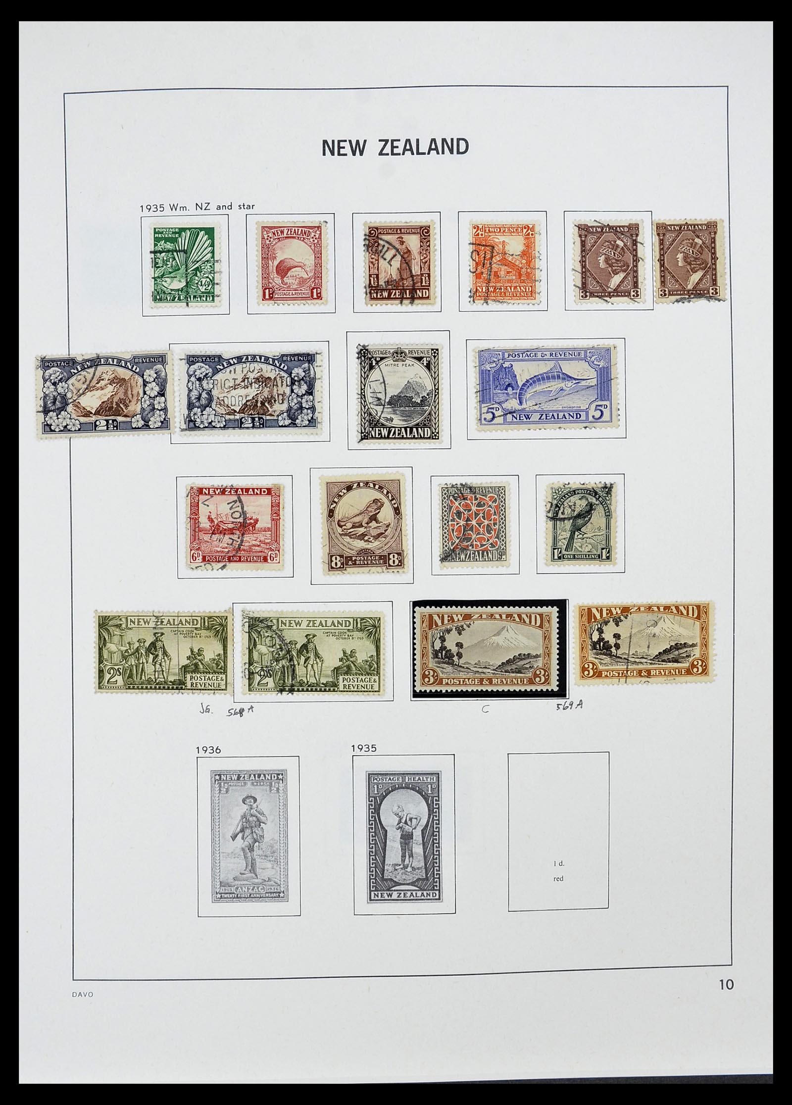 34542 011 - Postzegelverzameling 34542 Nieuw Zeeland 1855-1988.
