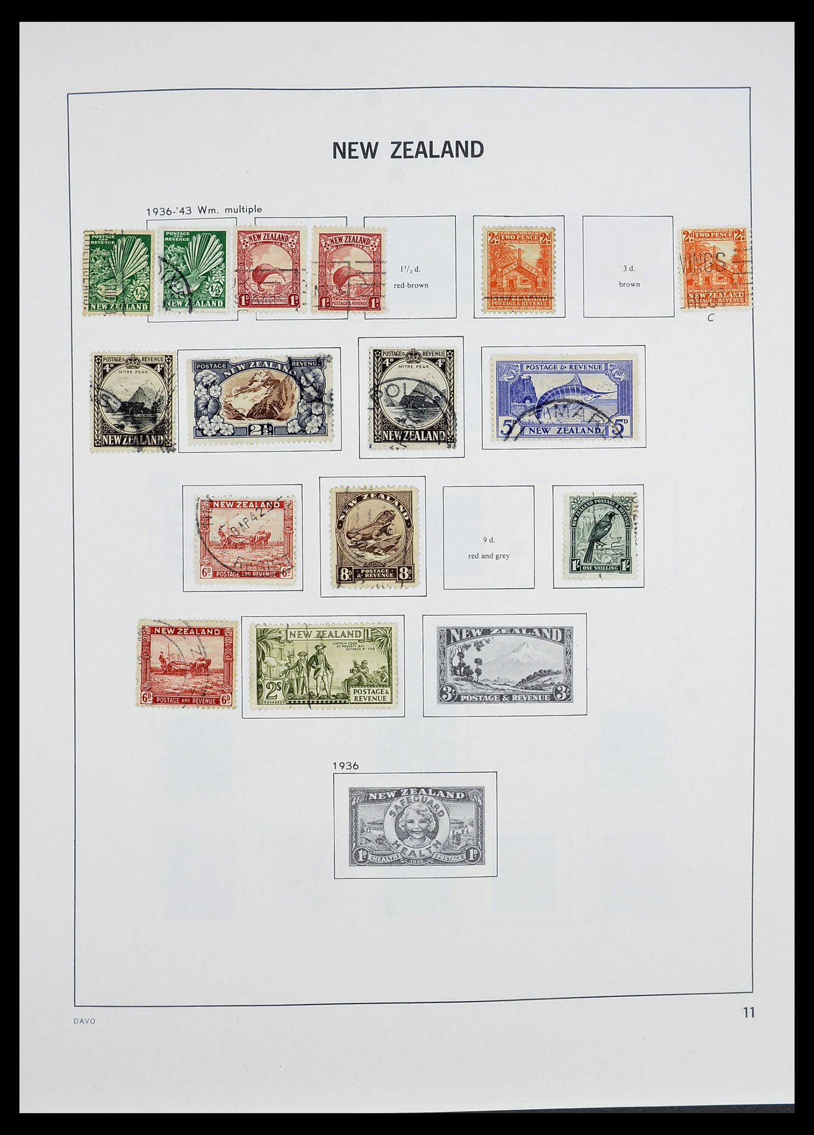 34542 012 - Postzegelverzameling 34542 Nieuw Zeeland 1855-1988.