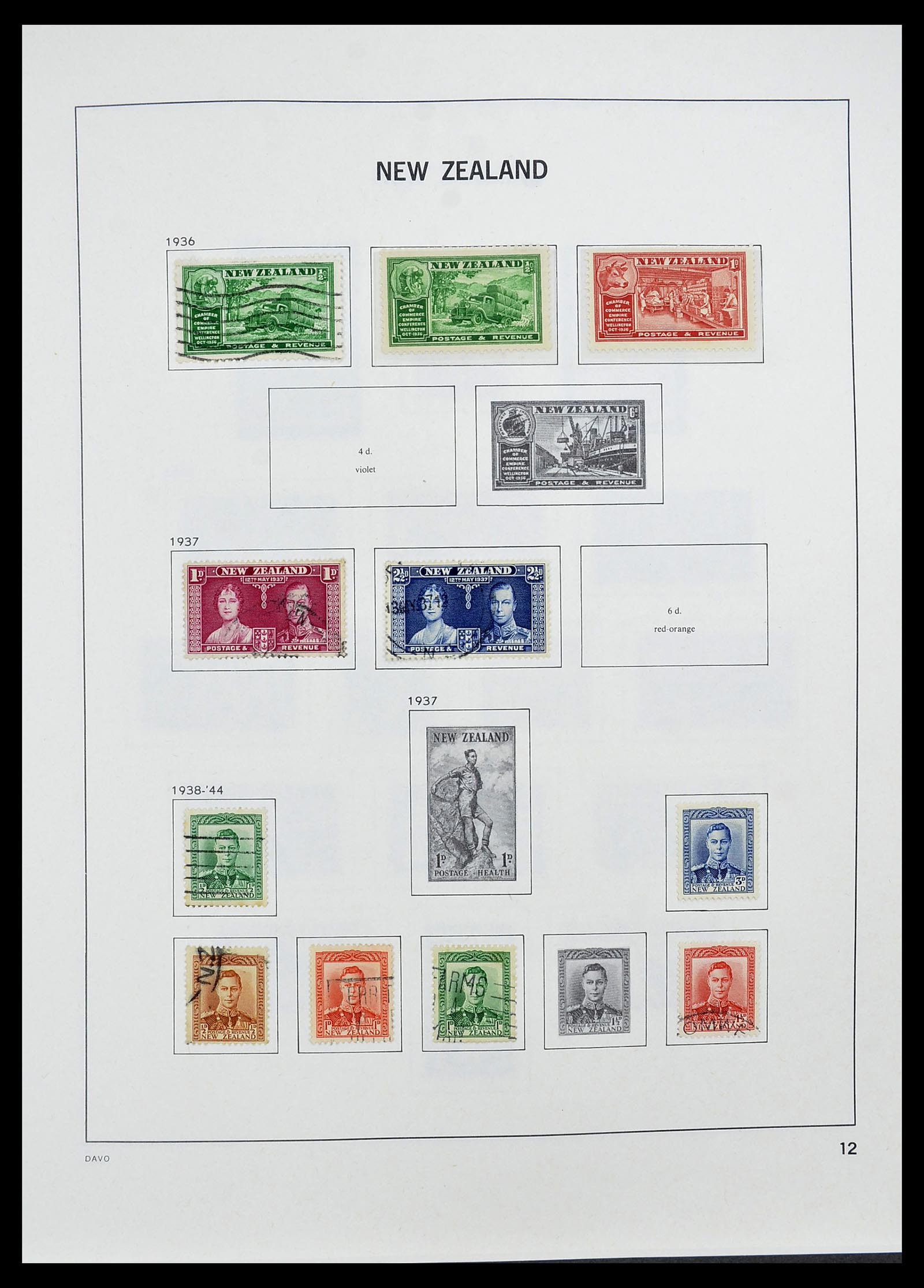34542 013 - Postzegelverzameling 34542 Nieuw Zeeland 1855-1988.