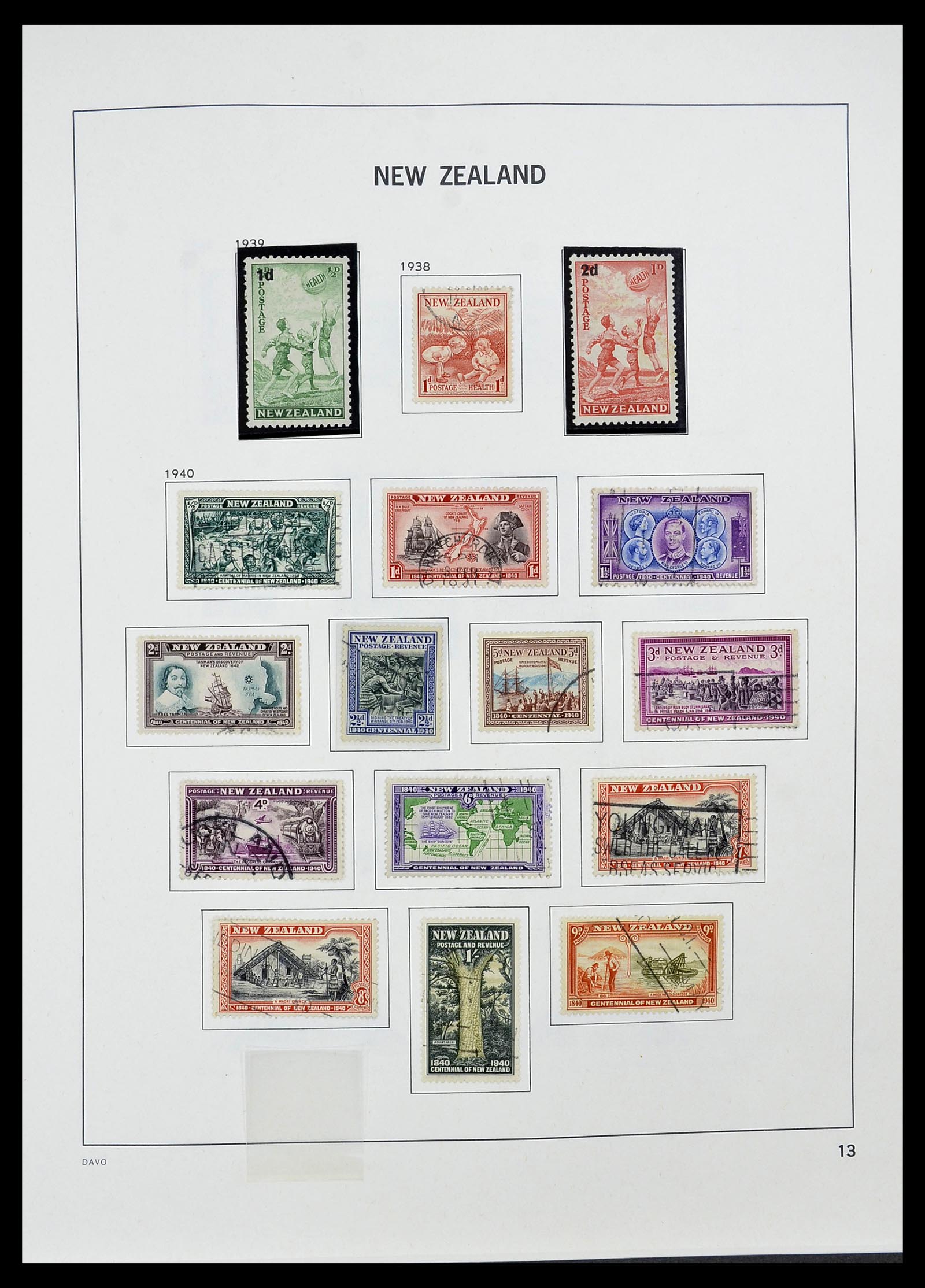 34542 014 - Postzegelverzameling 34542 Nieuw Zeeland 1855-1988.