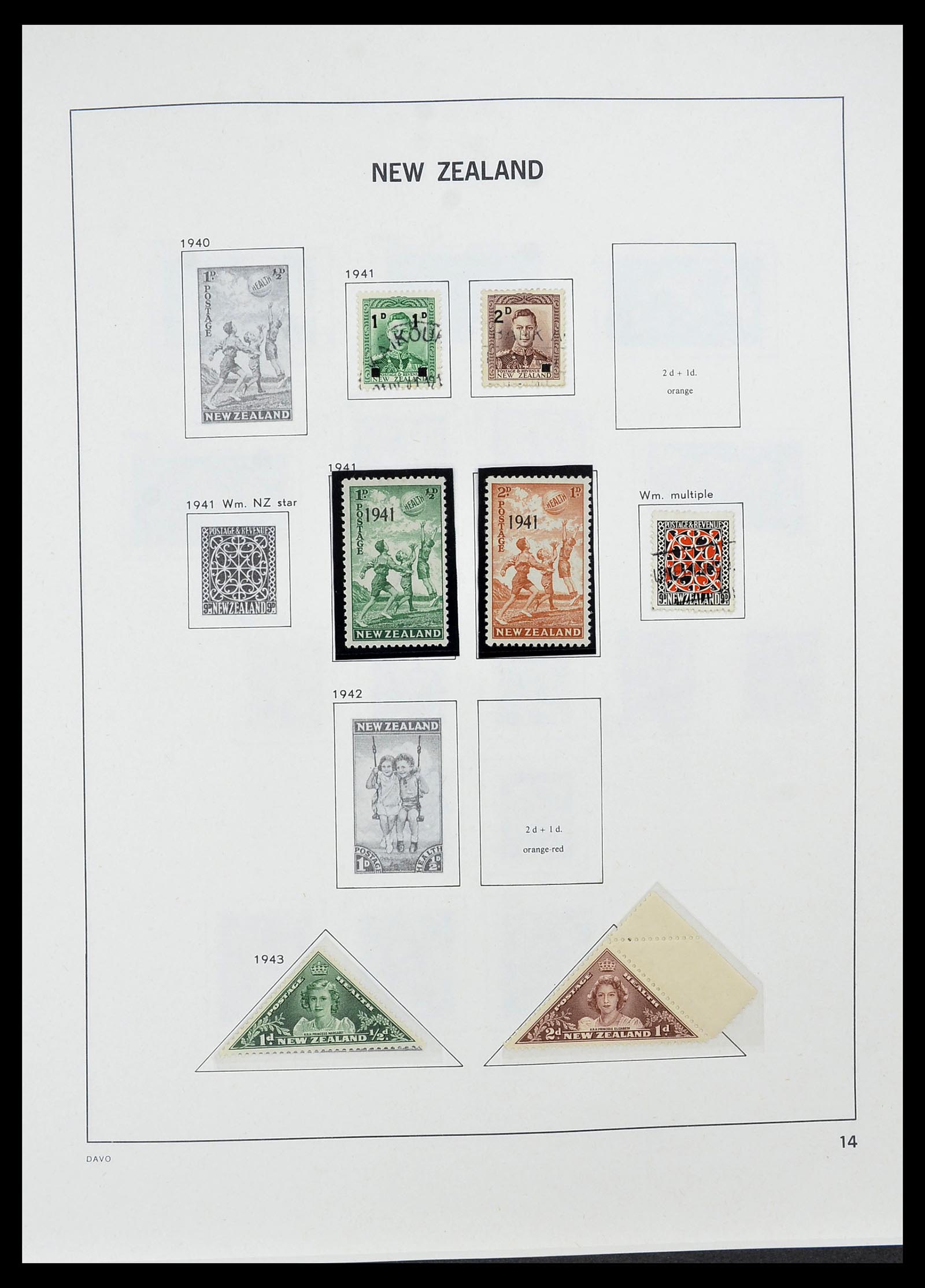 34542 015 - Postzegelverzameling 34542 Nieuw Zeeland 1855-1988.