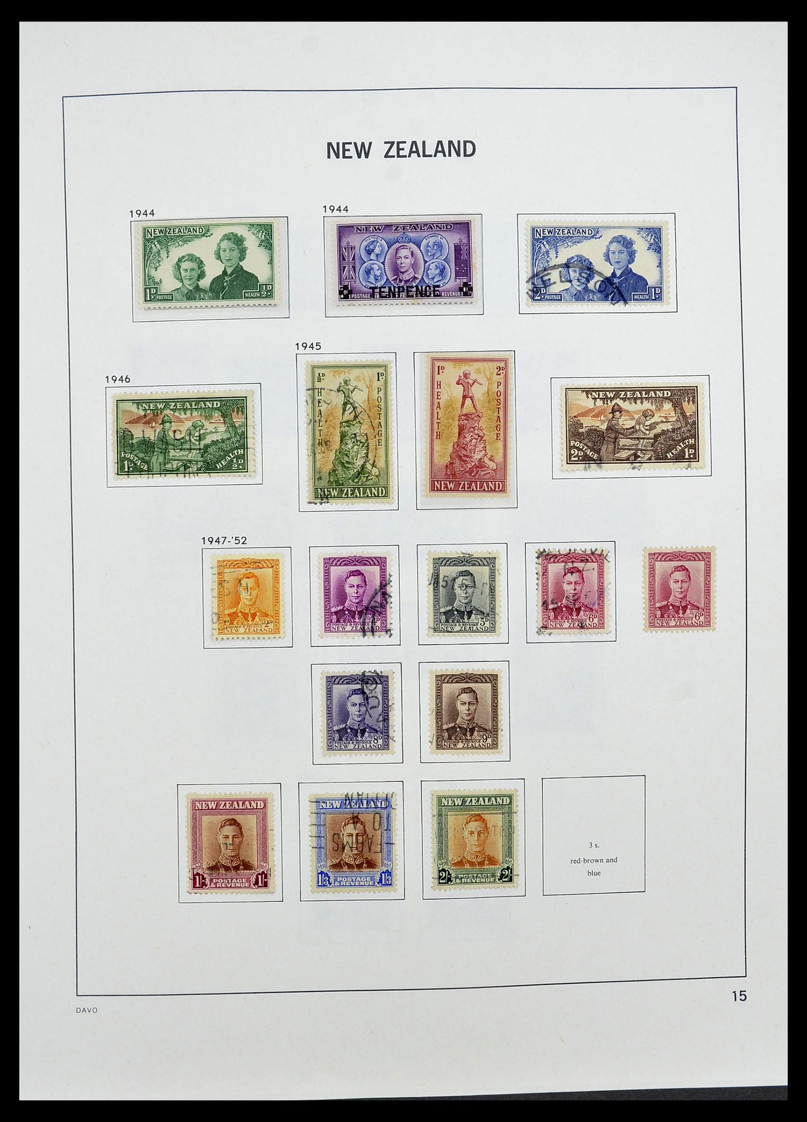 34542 016 - Postzegelverzameling 34542 Nieuw Zeeland 1855-1988.