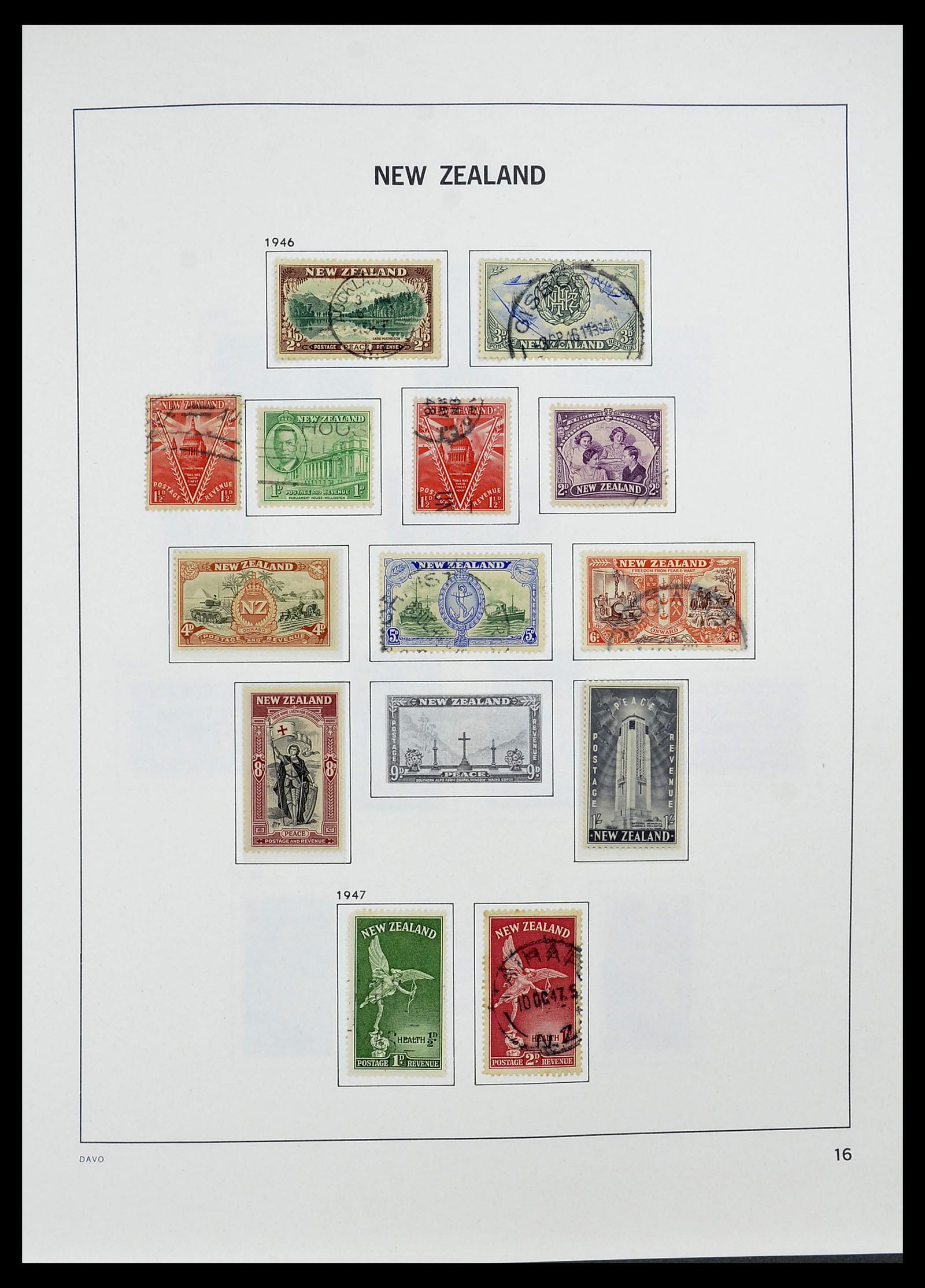 34542 017 - Stamp Collection 34542 New Zealand 1855-1988.