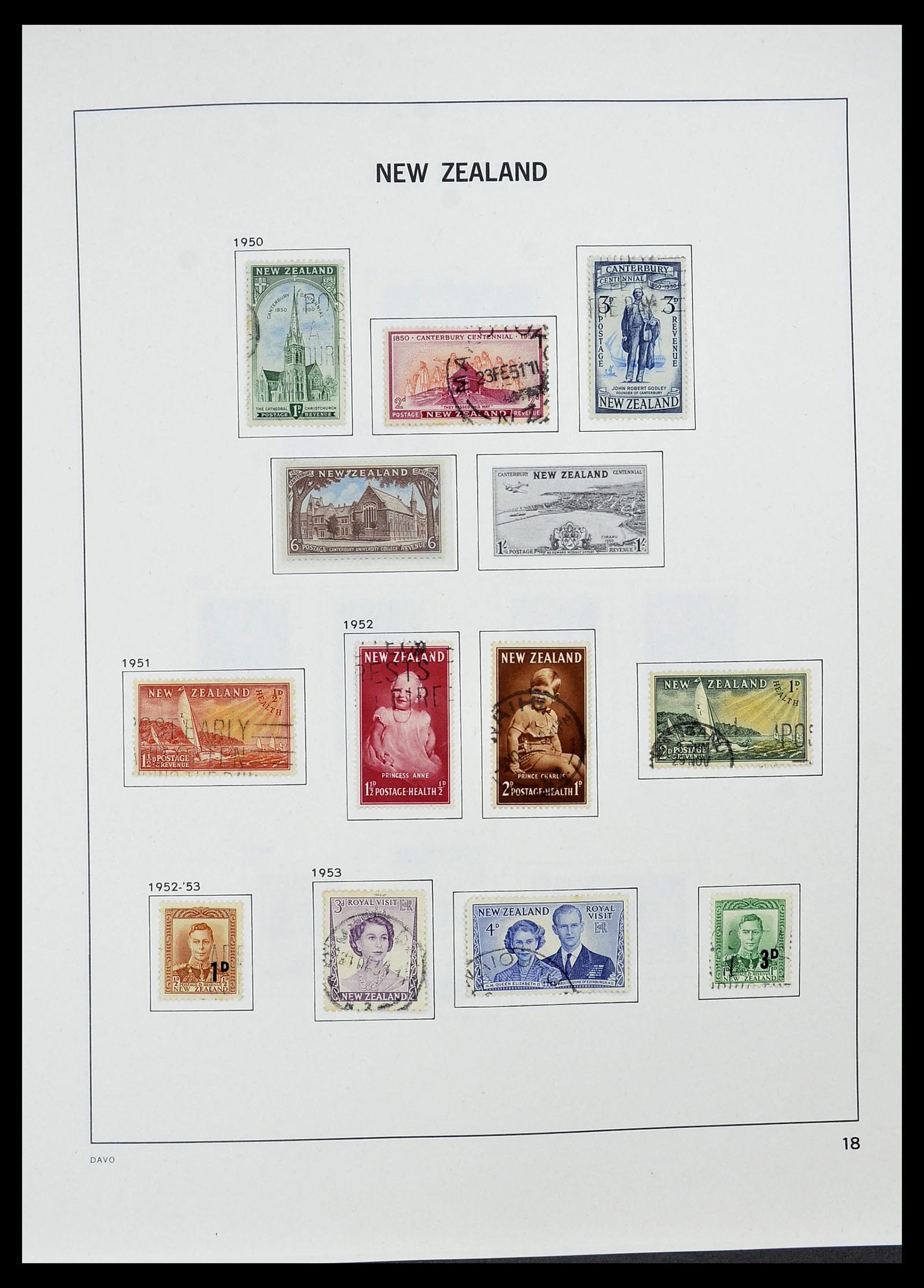 34542 019 - Postzegelverzameling 34542 Nieuw Zeeland 1855-1988.