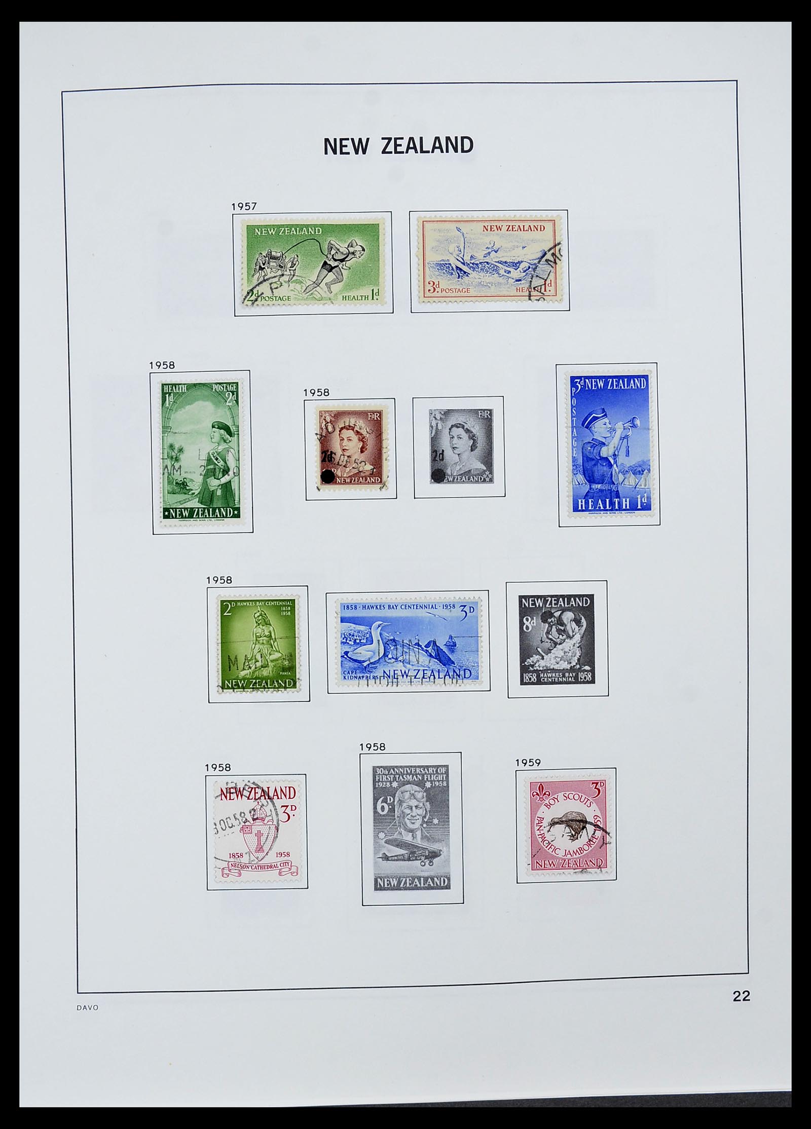 34542 023 - Postzegelverzameling 34542 Nieuw Zeeland 1855-1988.