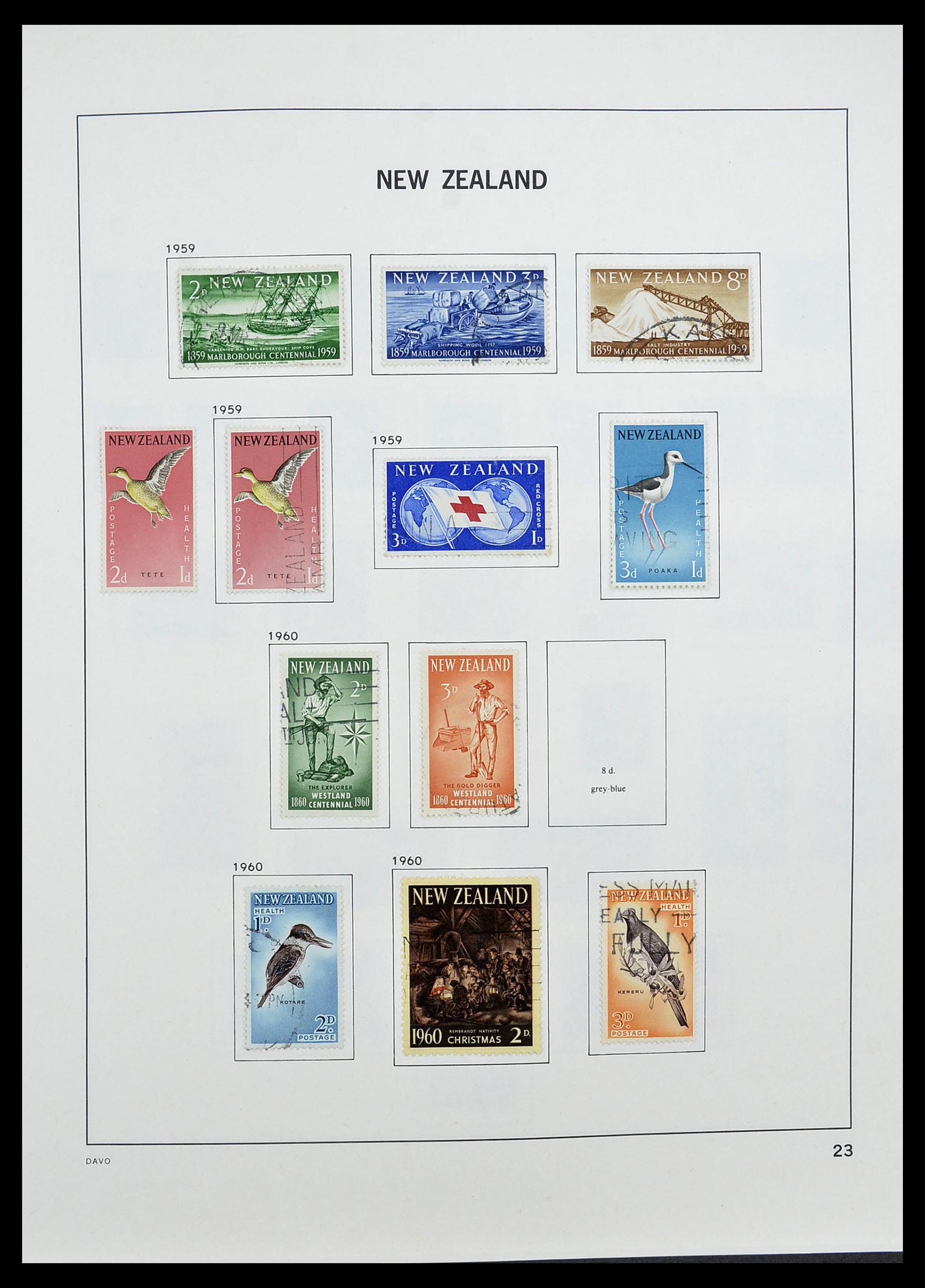 34542 024 - Postzegelverzameling 34542 Nieuw Zeeland 1855-1988.
