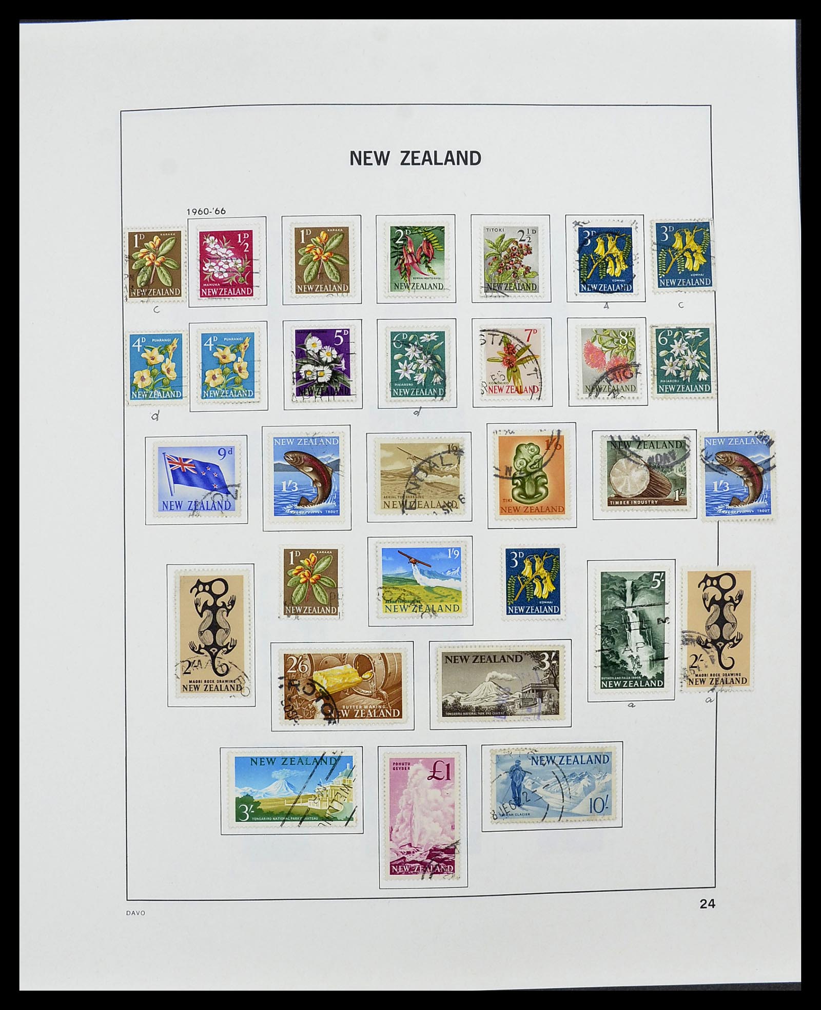 34542 025 - Stamp Collection 34542 New Zealand 1855-1988.