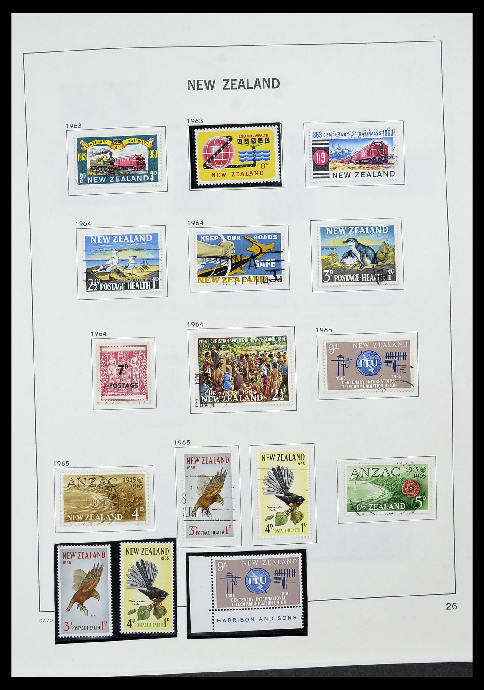 34542 028 - Stamp Collection 34542 New Zealand 1855-1988.