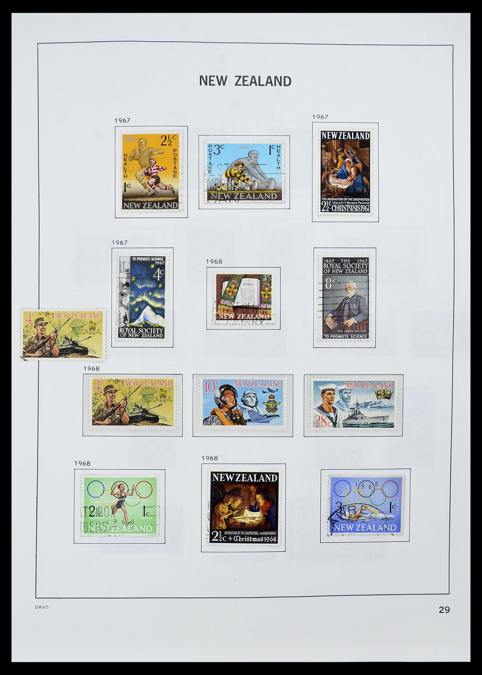 34542 030 - Stamp Collection 34542 New Zealand 1855-1988.