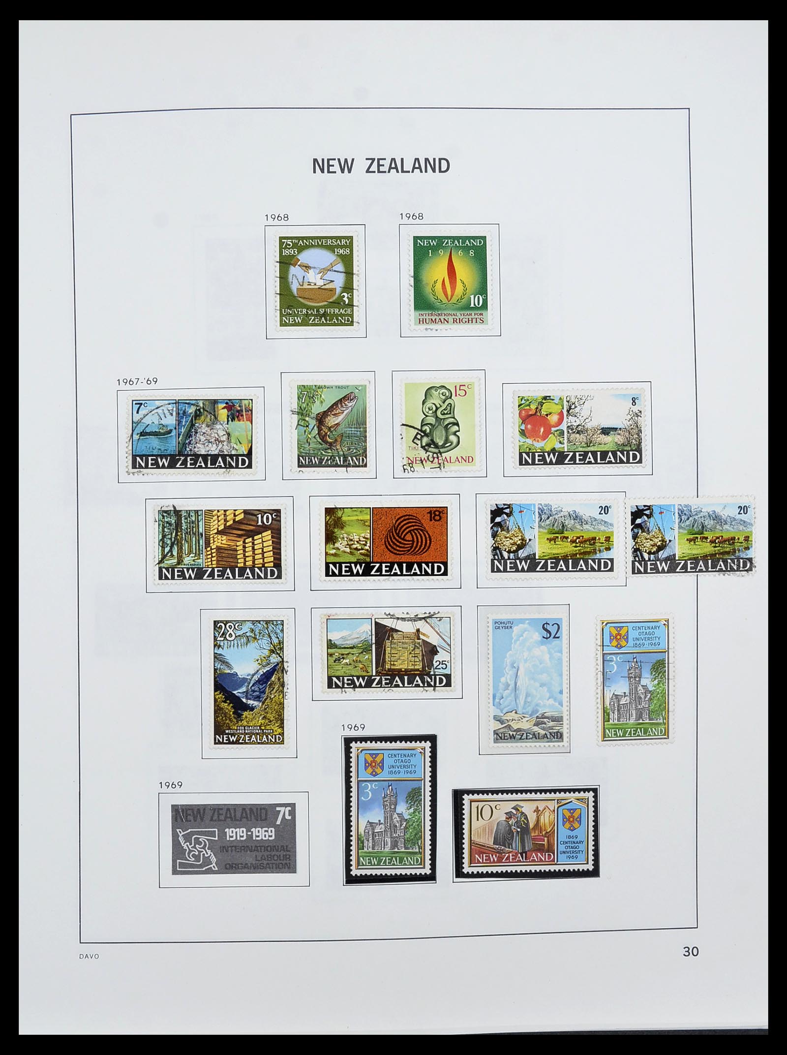 34542 031 - Postzegelverzameling 34542 Nieuw Zeeland 1855-1988.