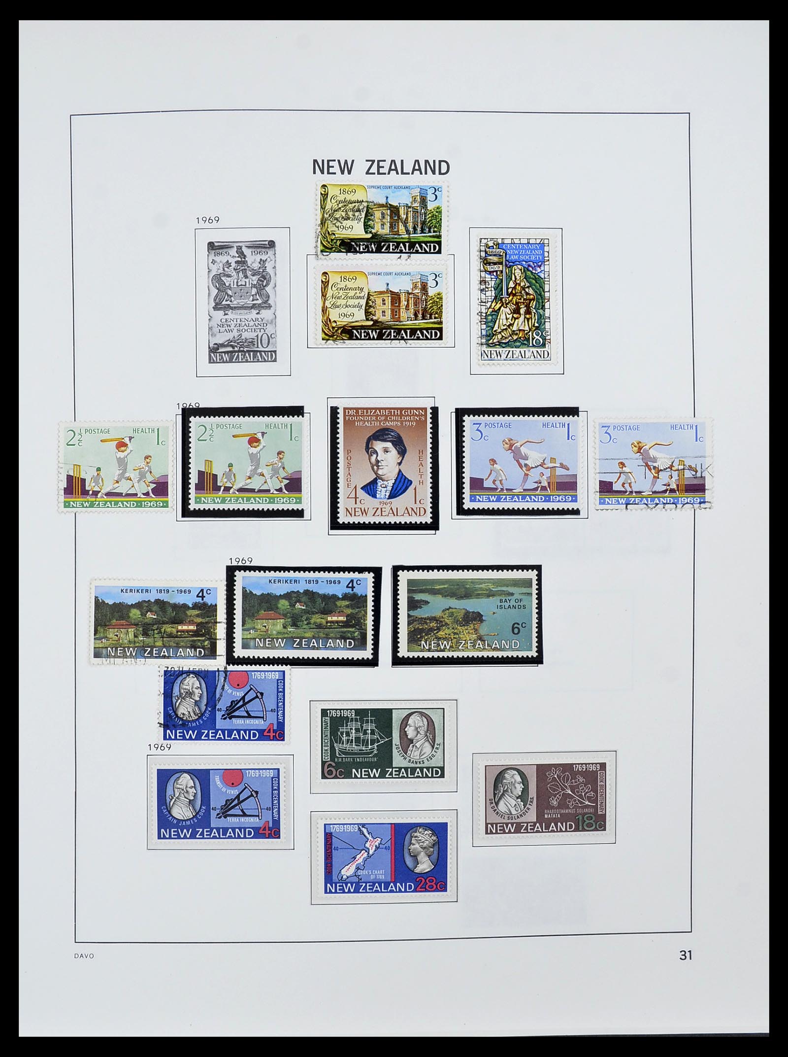 34542 032 - Postzegelverzameling 34542 Nieuw Zeeland 1855-1988.