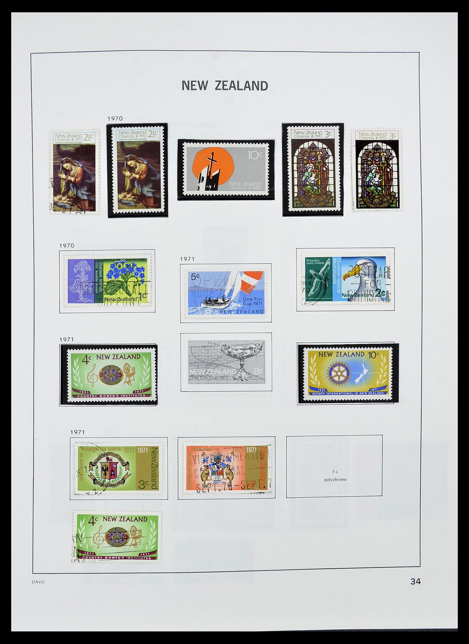 34542 035 - Postzegelverzameling 34542 Nieuw Zeeland 1855-1988.