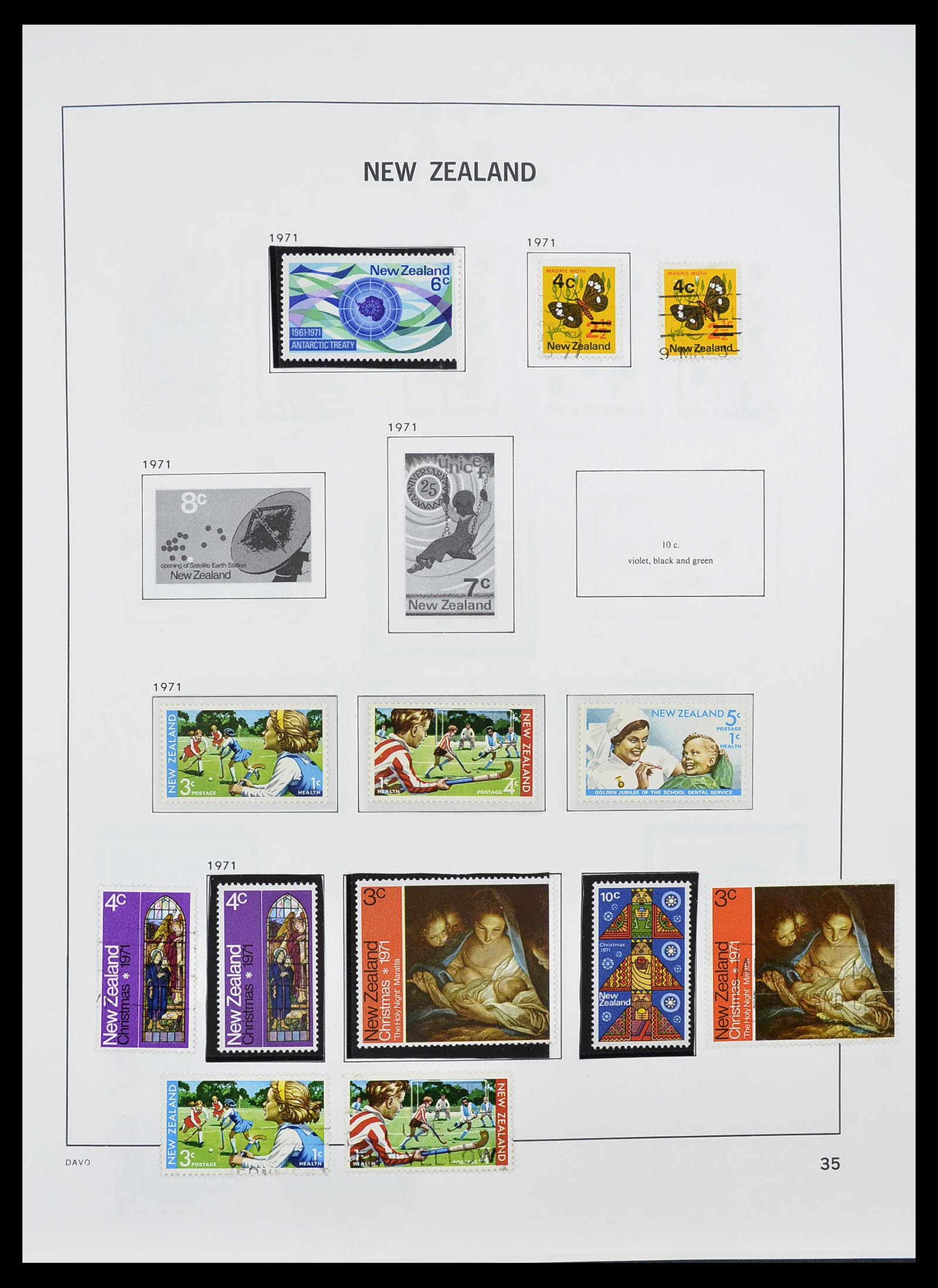 34542 036 - Postzegelverzameling 34542 Nieuw Zeeland 1855-1988.