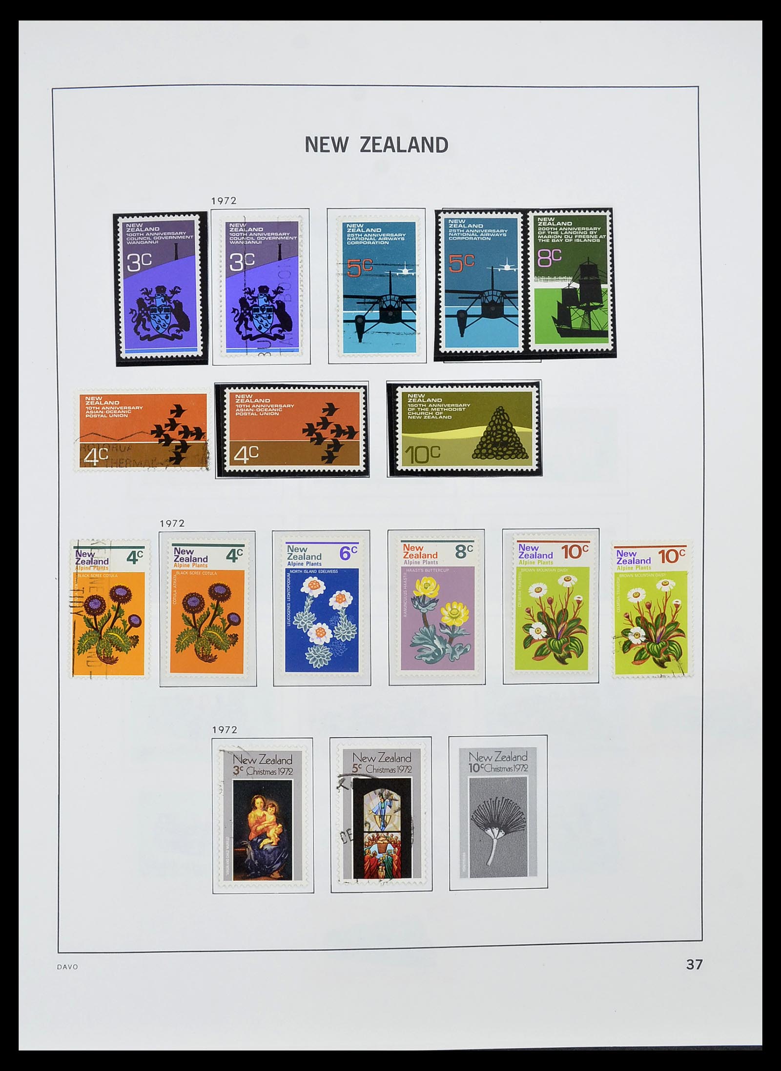 34542 038 - Postzegelverzameling 34542 Nieuw Zeeland 1855-1988.