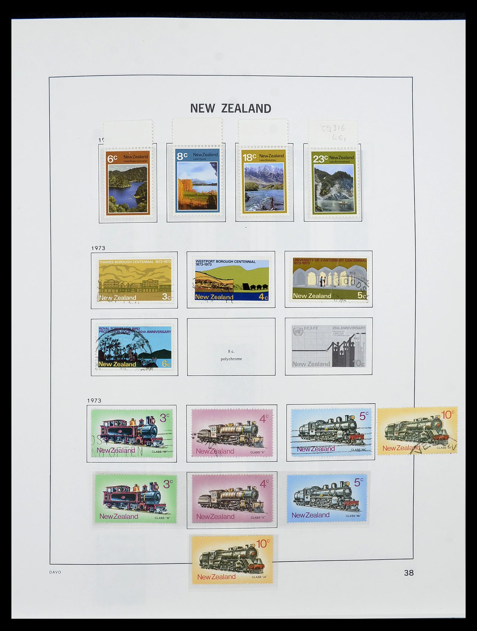 34542 039 - Postzegelverzameling 34542 Nieuw Zeeland 1855-1988.