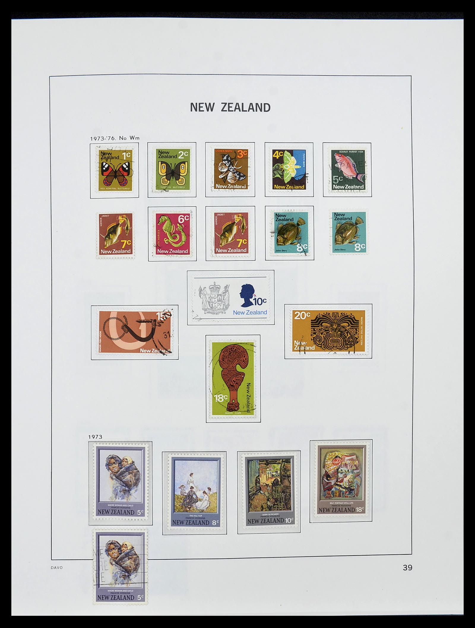 34542 040 - Postzegelverzameling 34542 Nieuw Zeeland 1855-1988.