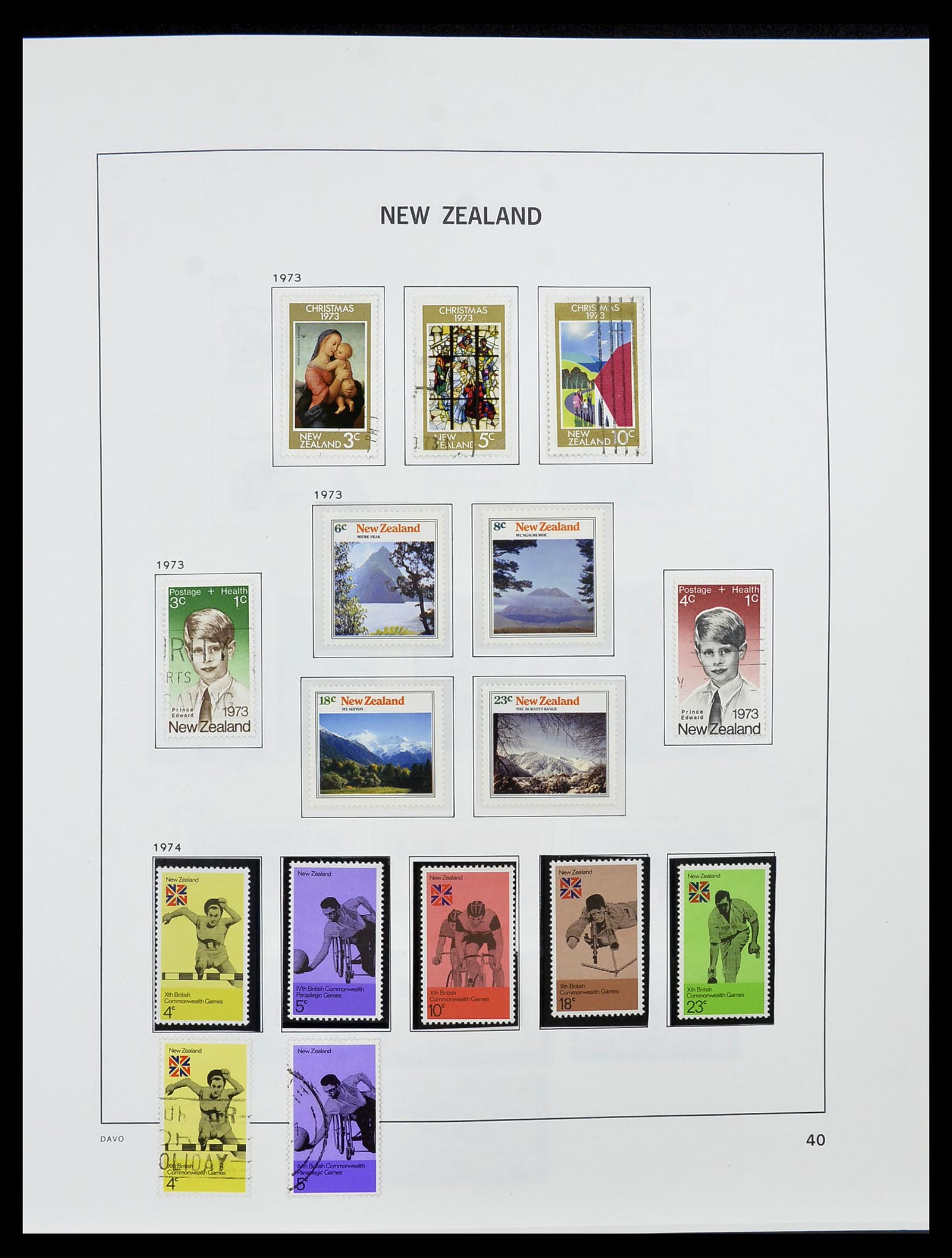 34542 041 - Stamp Collection 34542 New Zealand 1855-1988.